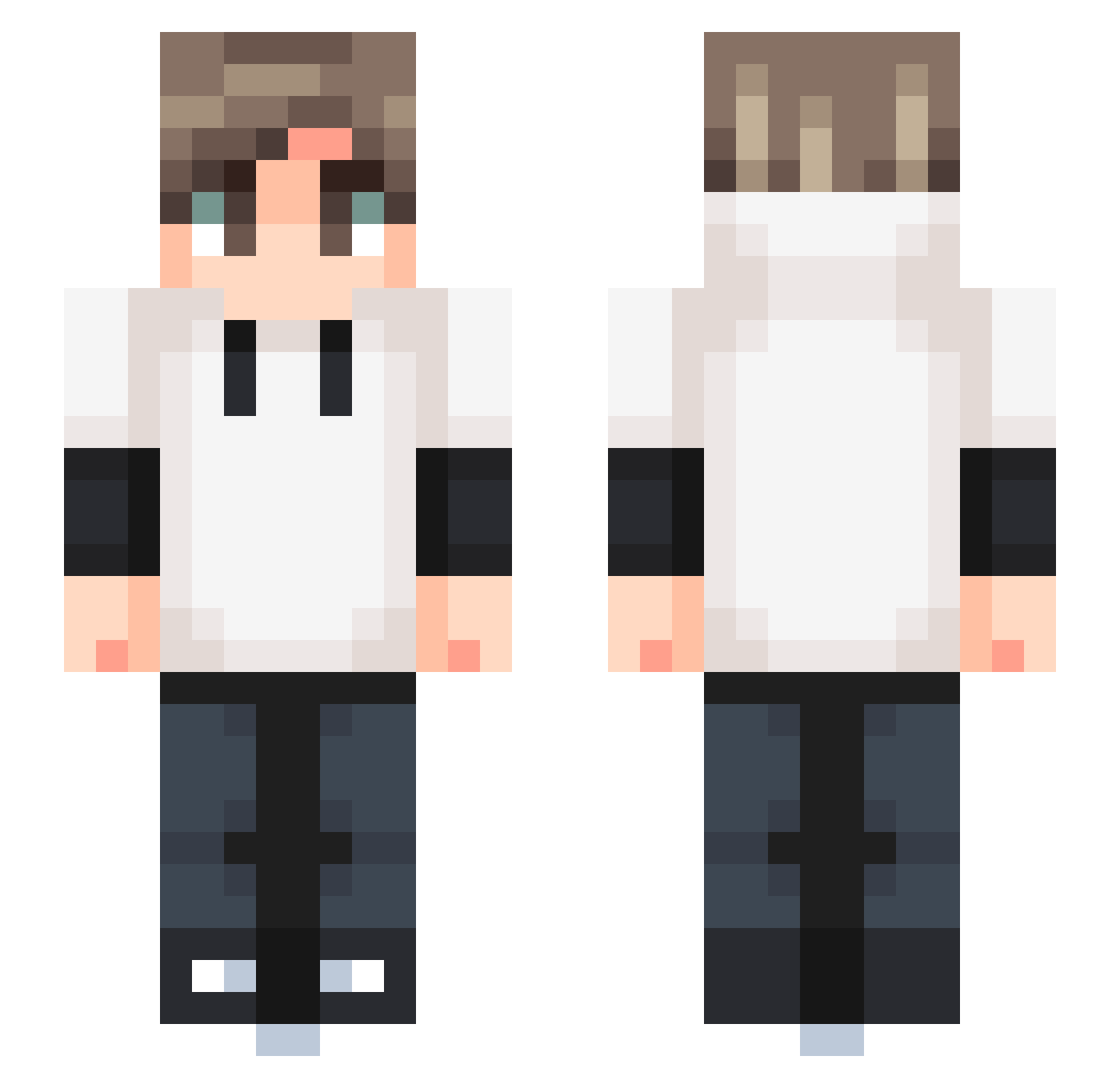 Itsmefraz3645 Minecraft skin, front and back view