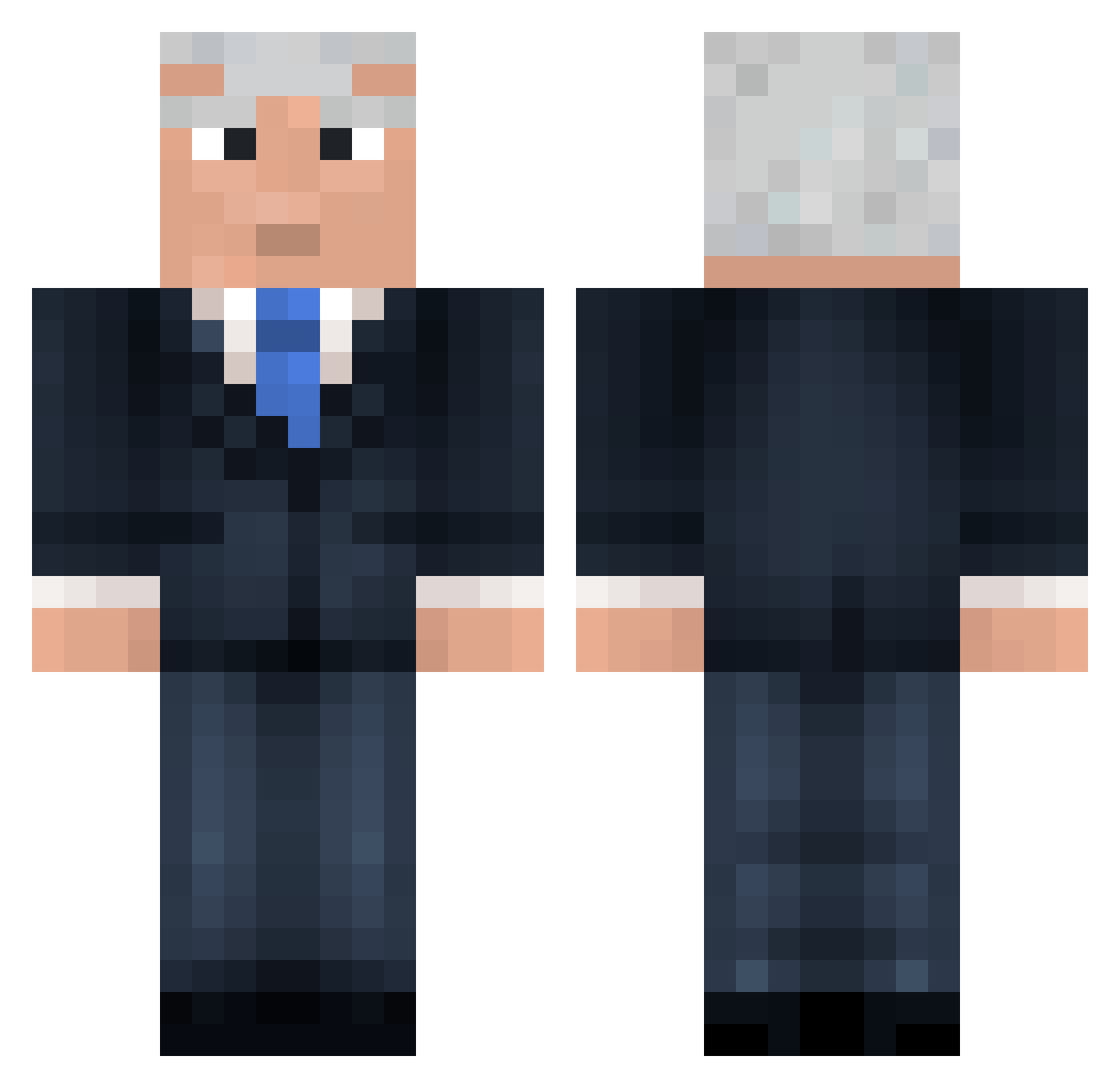 ZeidTYT Minecraft skin, front and back view