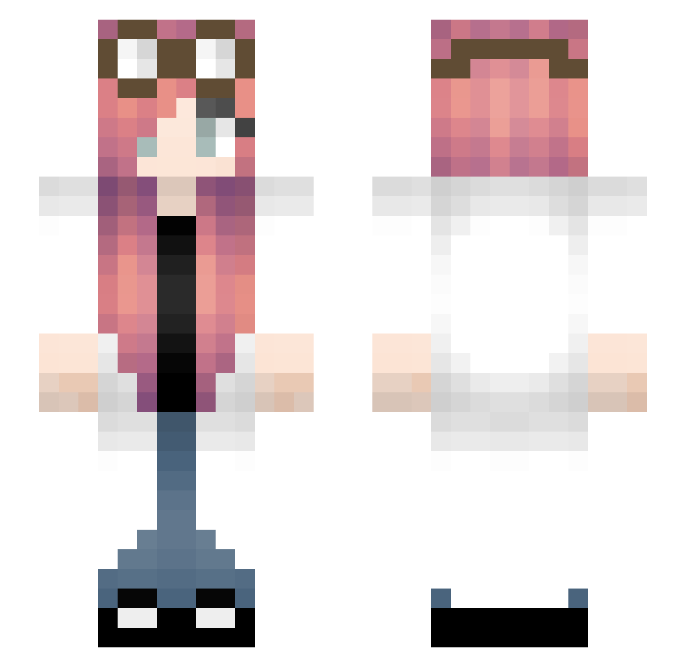 Allyce Minecraft skin, front and back view