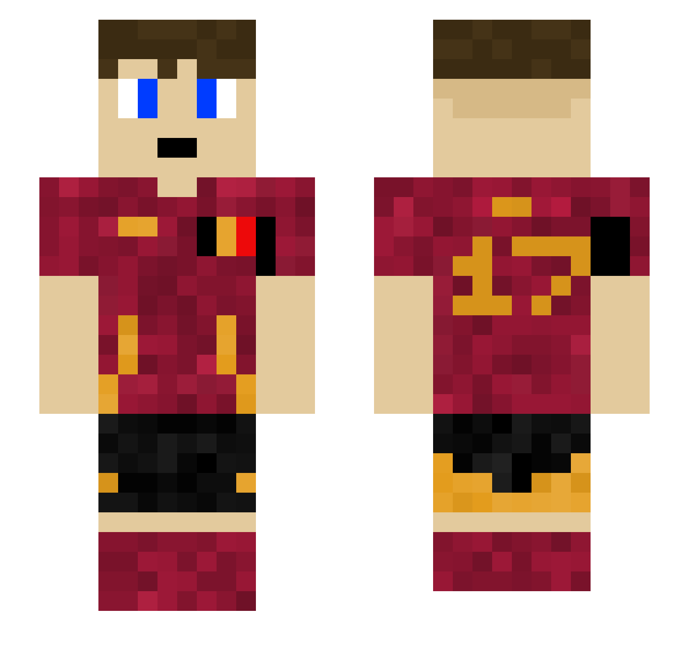 Koalaloulou Minecraft skin, front and back view