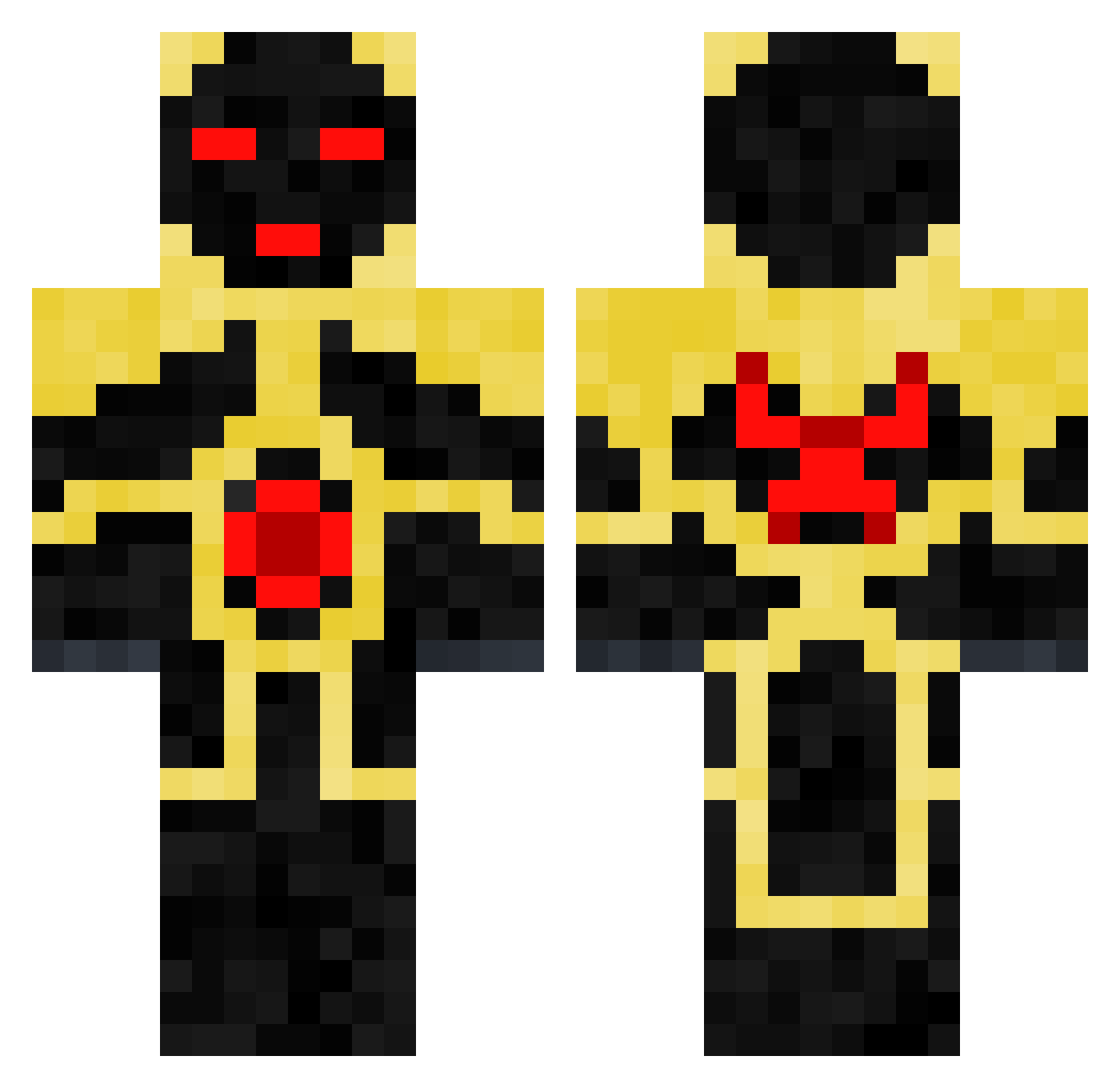 spilz Minecraft skin, front and back view