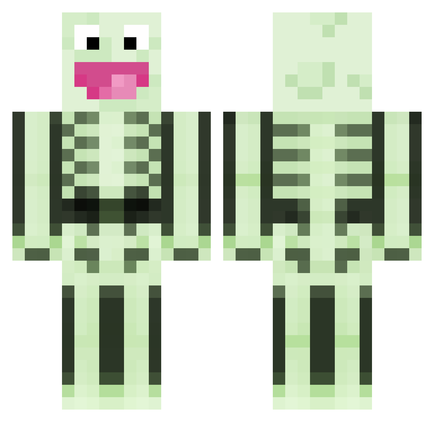 SuperWizzardL Minecraft skin, front and back view