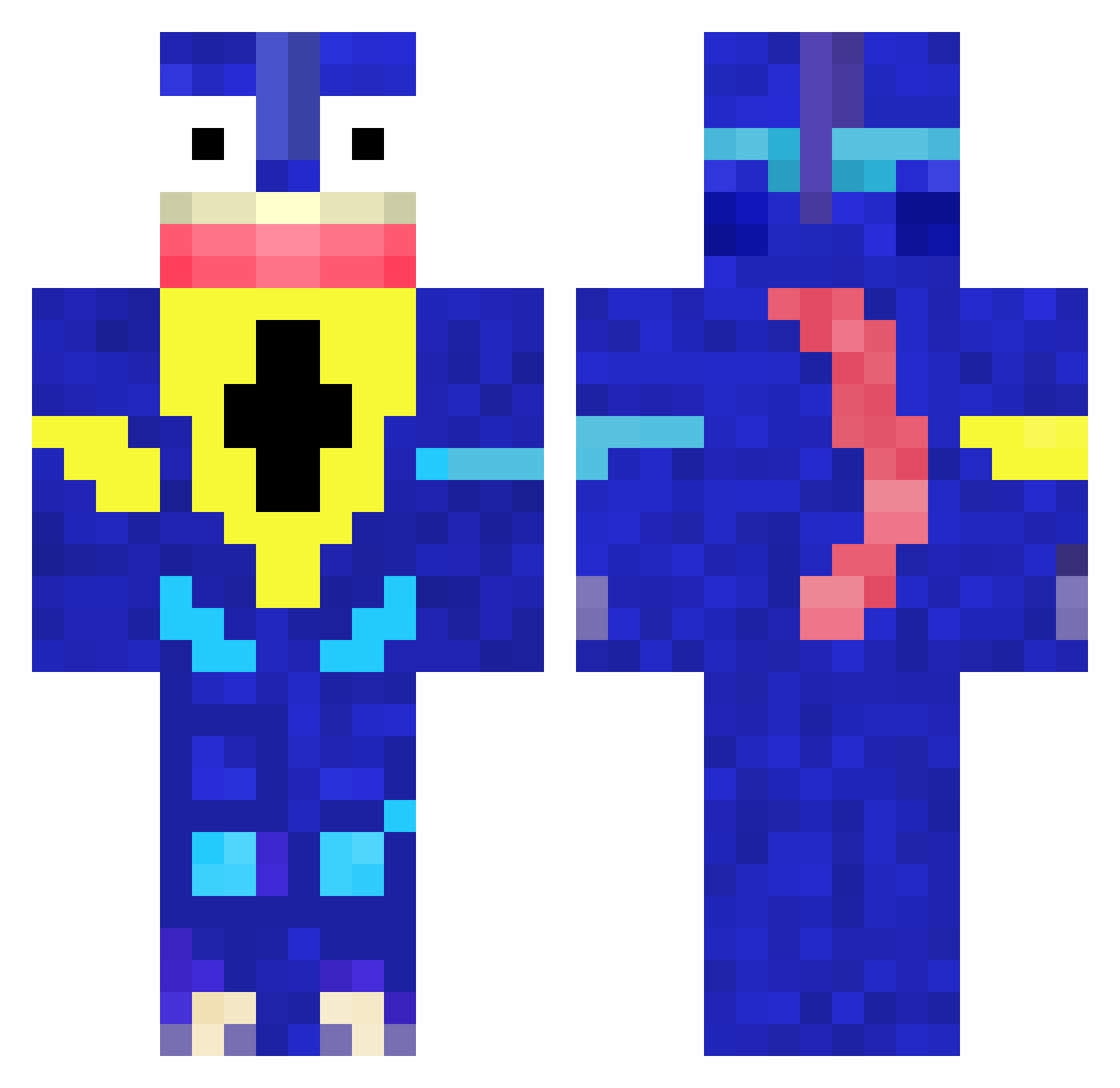 AshKetchup121212 Minecraft skin, front and back view