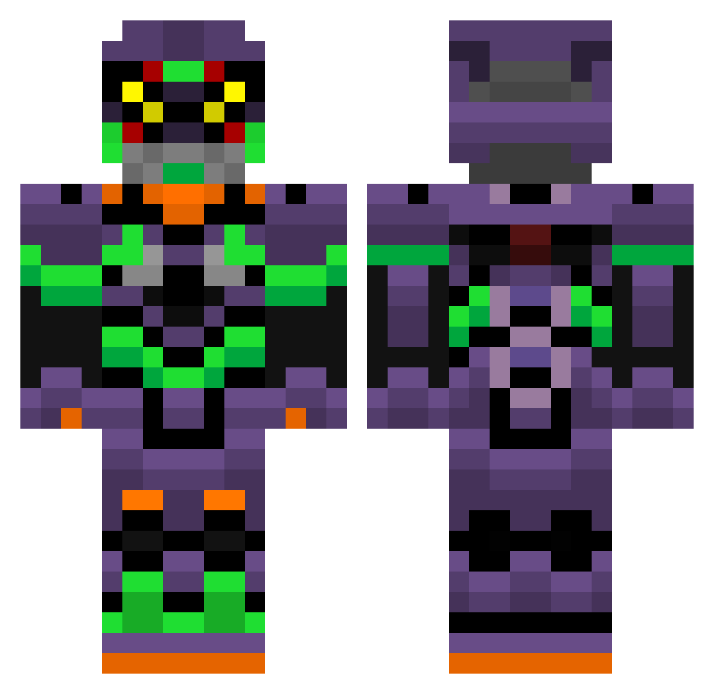 Boingus_Bulungus Minecraft skin, front and back view