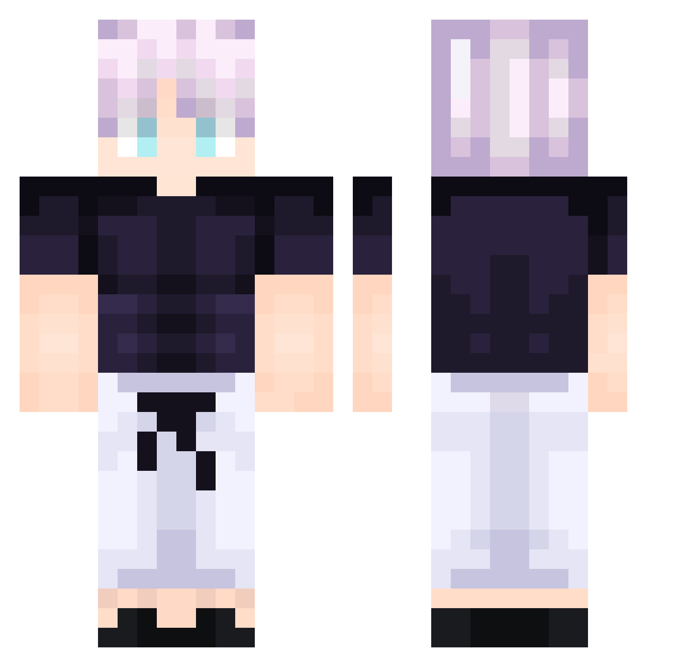tomasblack18 Minecraft skin, front and back view