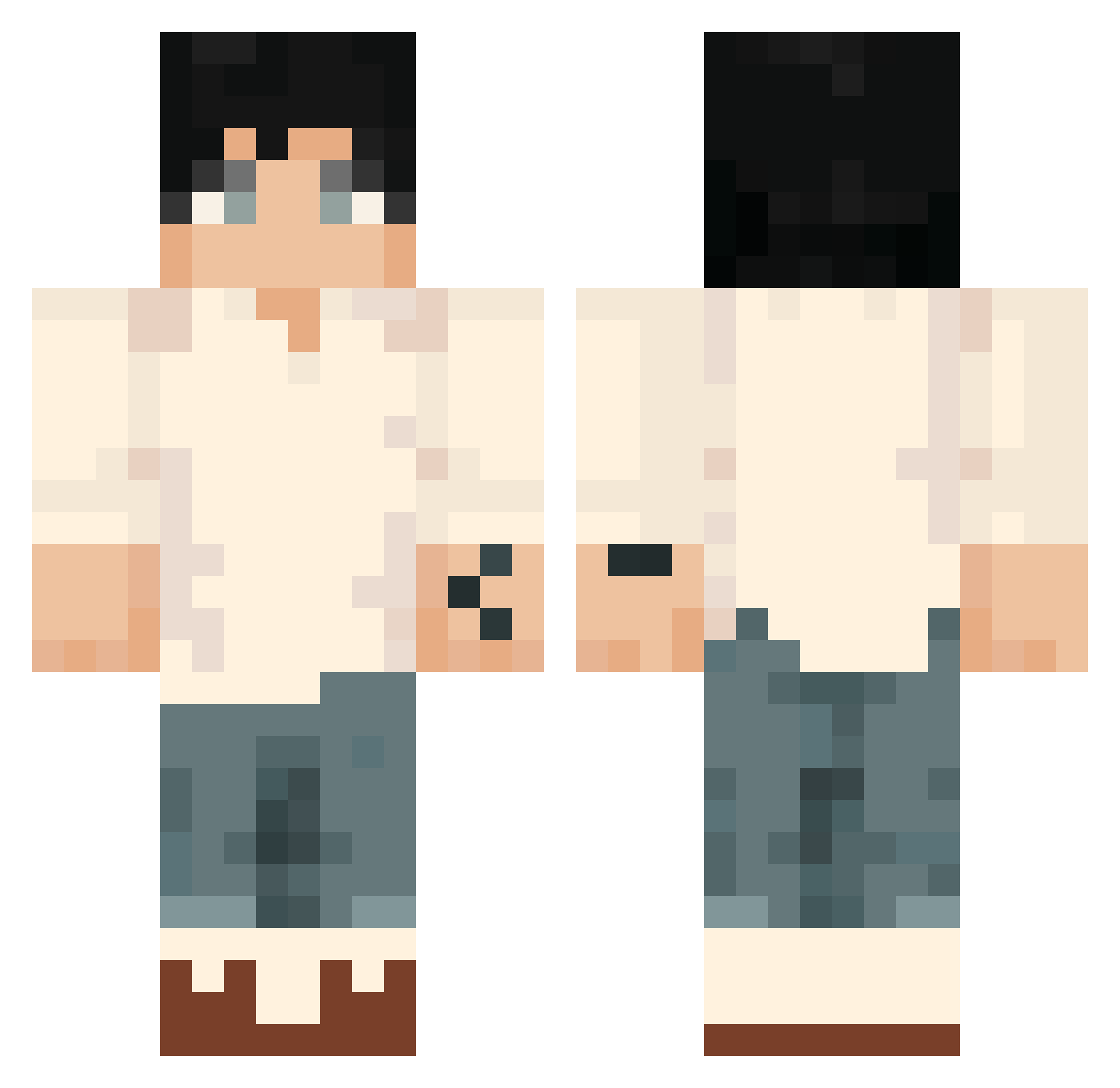 takeundae Minecraft skin, front and back view
