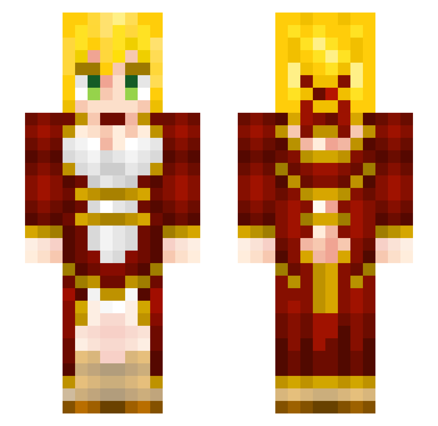 bananamch2525 Minecraft skin, front and back view