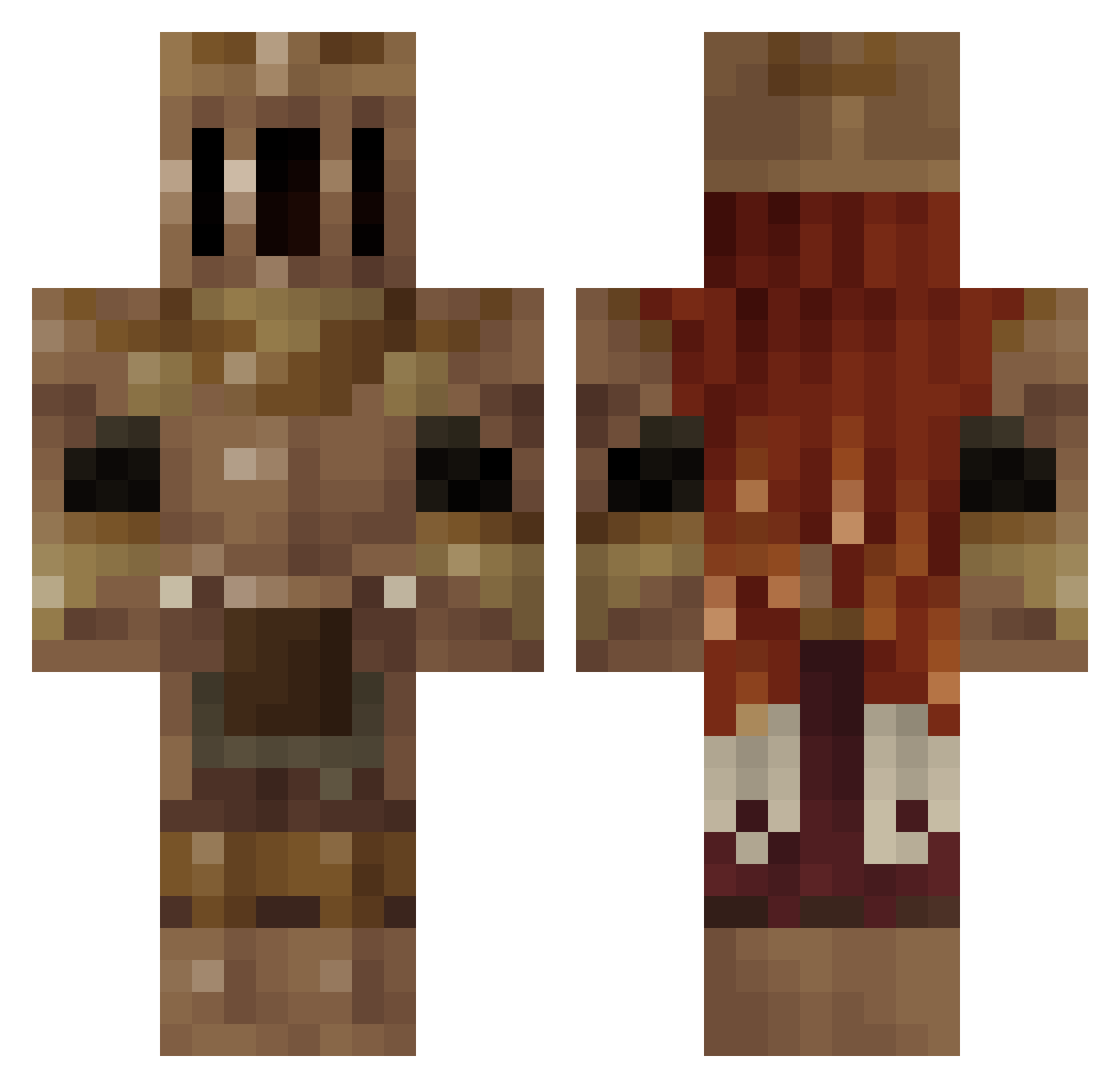 TheOtherFR0ST Minecraft skin, front and back view