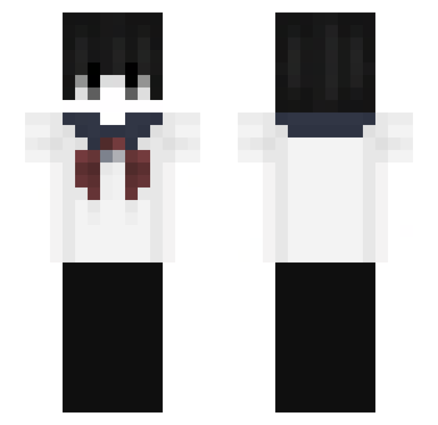 Truanting Minecraft skin, front and back view