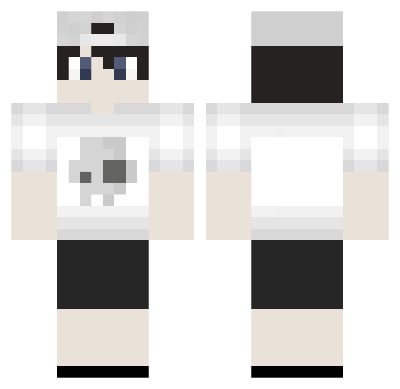 Saikimi Minecraft skin, front and back view