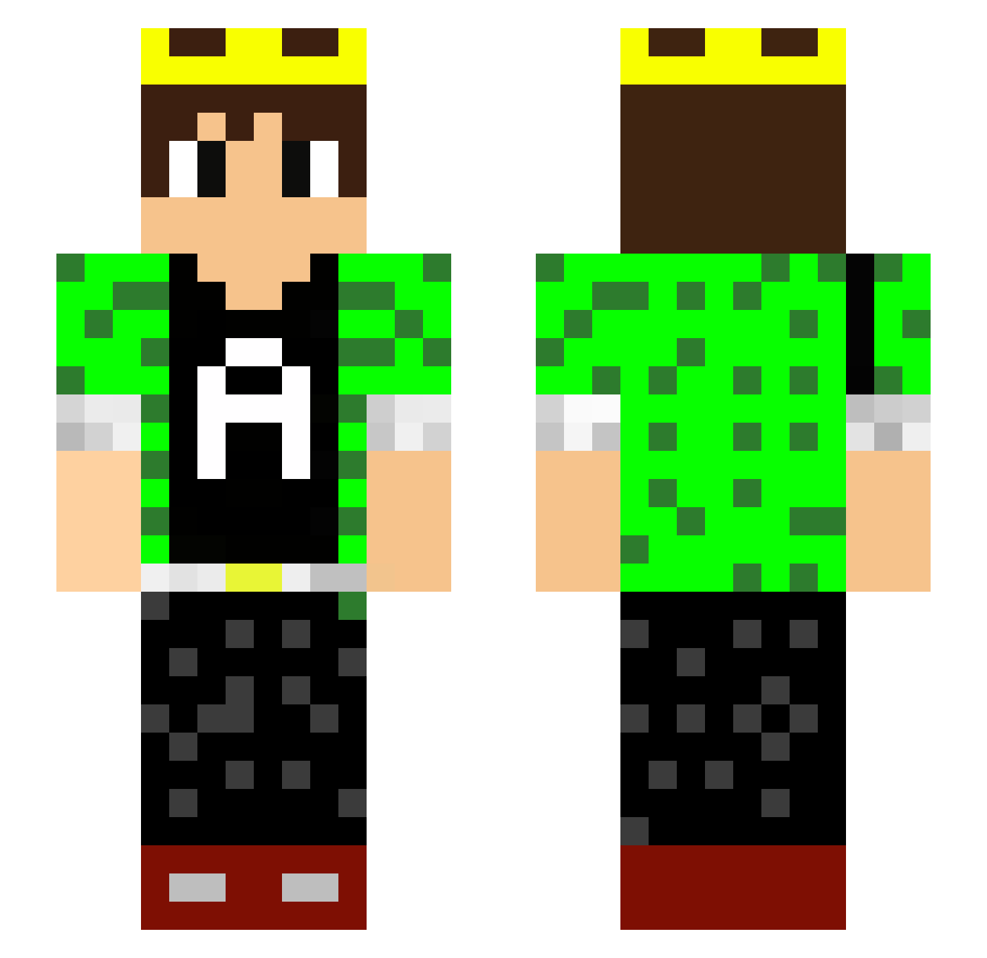 SHROX_ Minecraft skin, front and back view