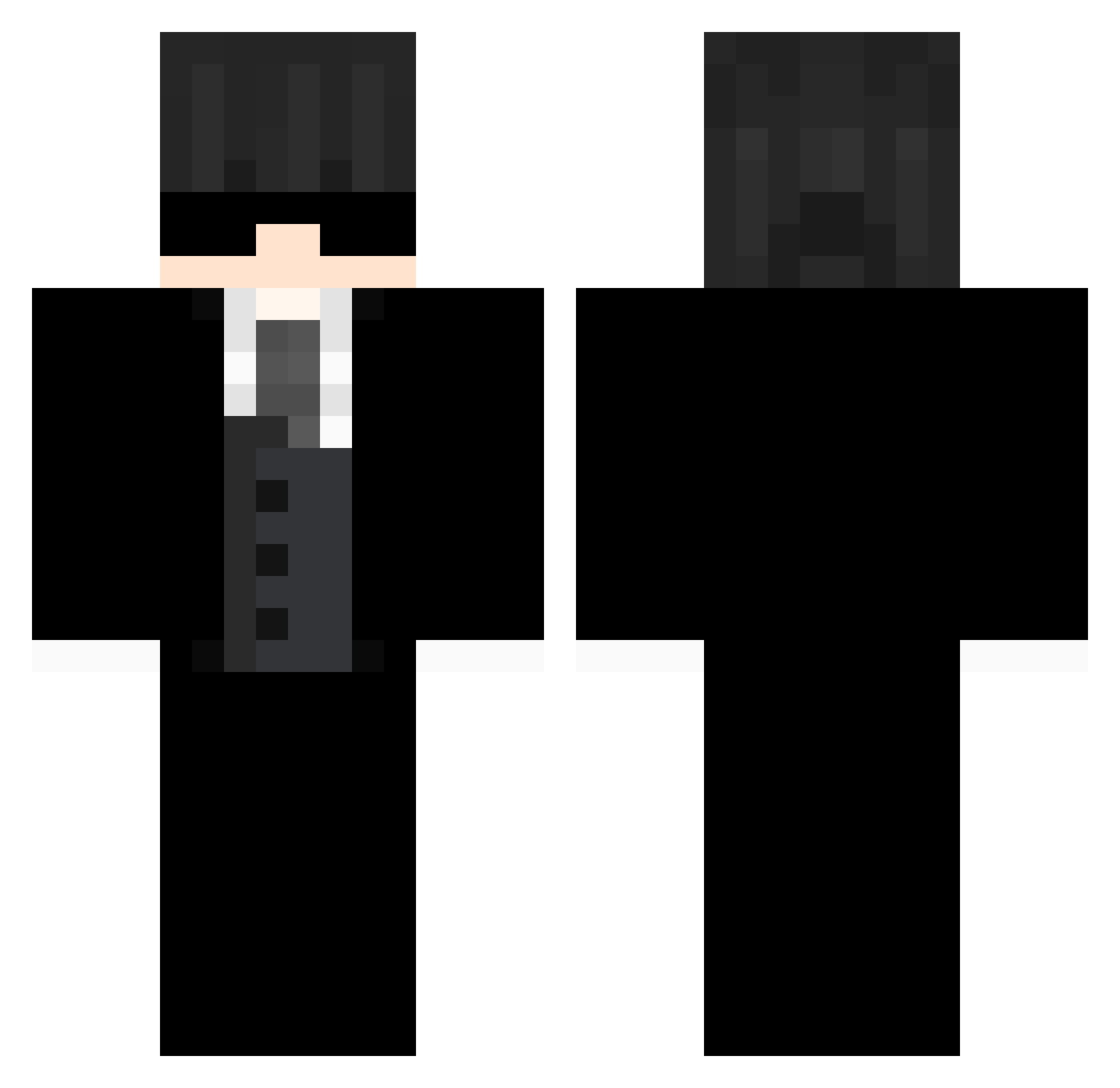 VornixMC Minecraft skin, front and back view