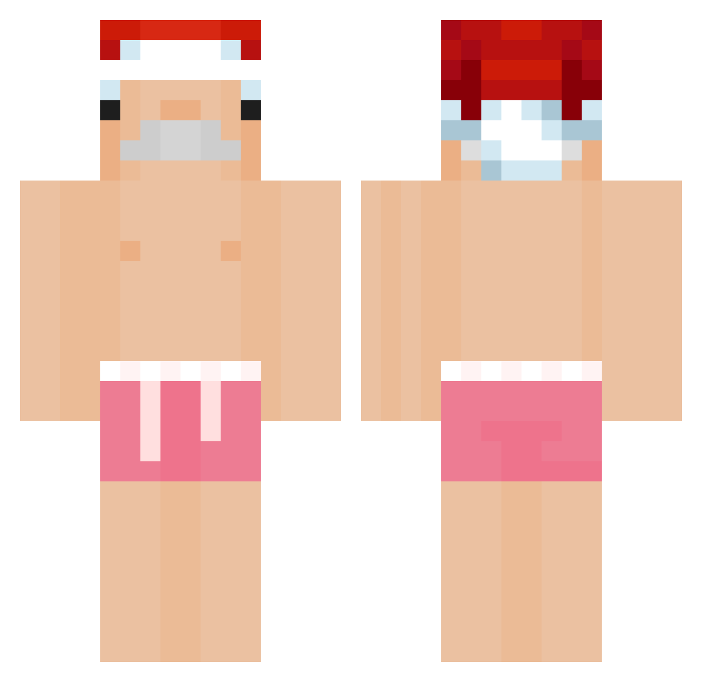 Rkivooz Minecraft skin, front and back view
