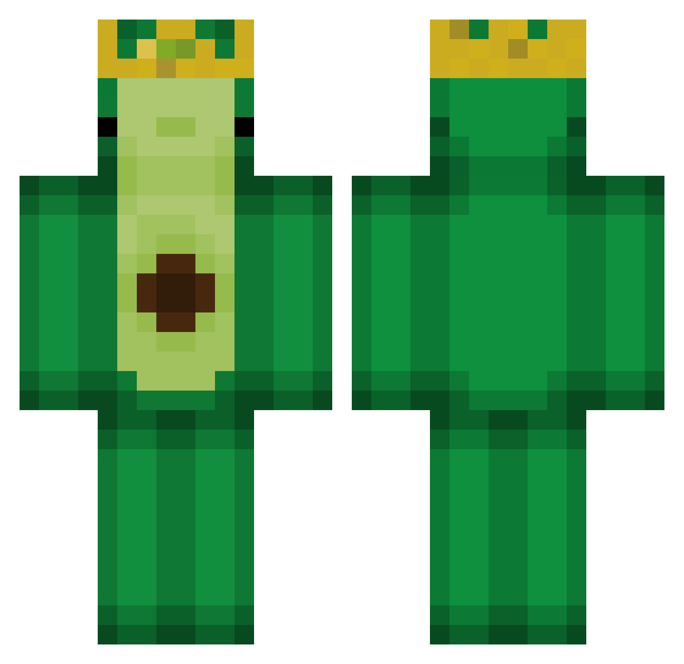 avocadosam Minecraft skin, front and back view