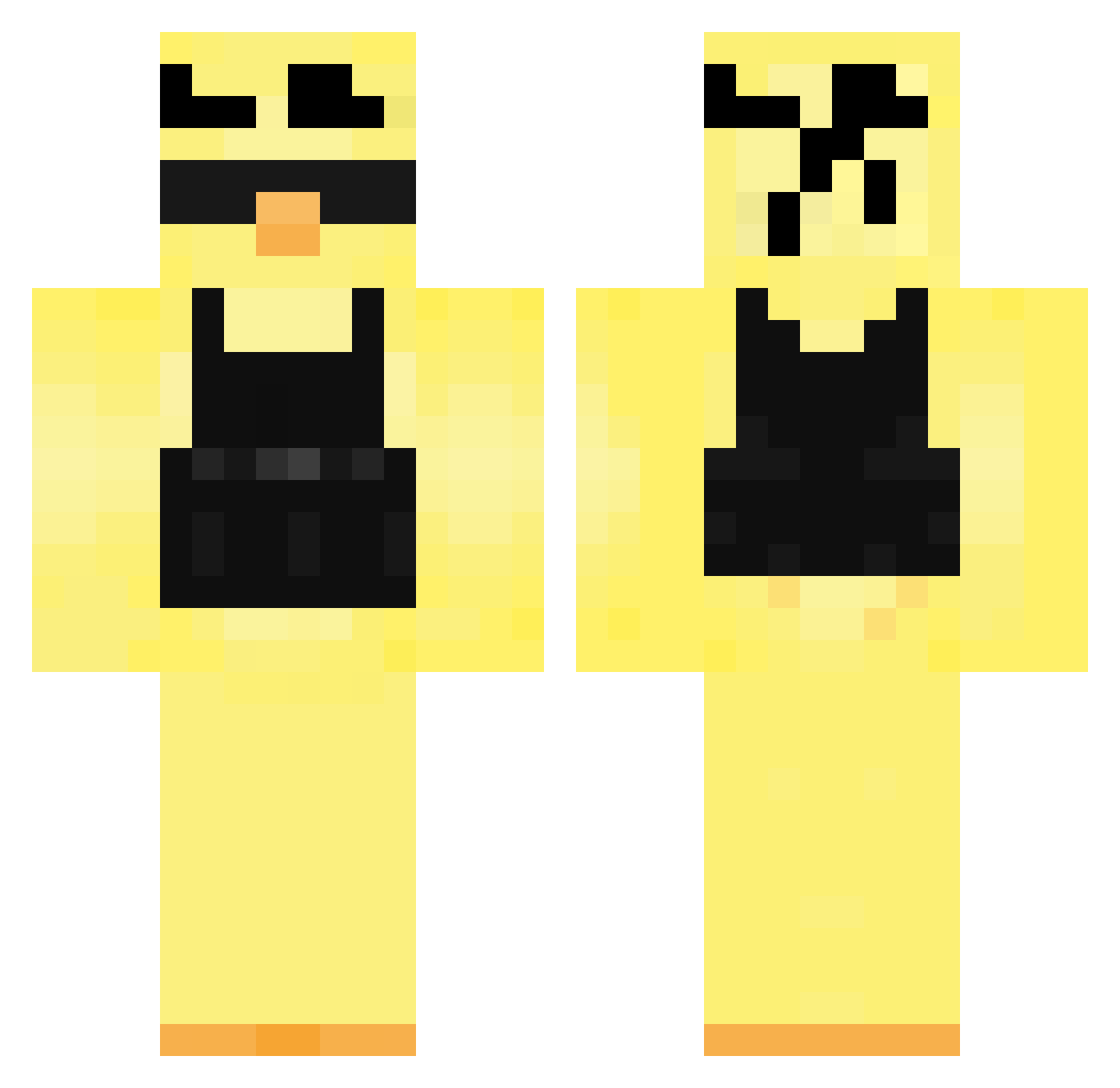 TheSuspectre Minecraft skin, front and back view