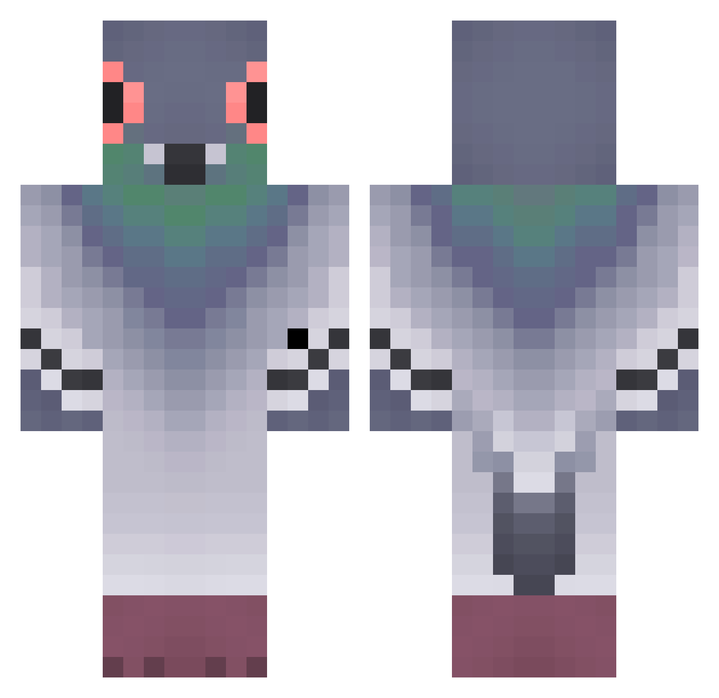 Paloma_YT_ Minecraft skin, front and back view
