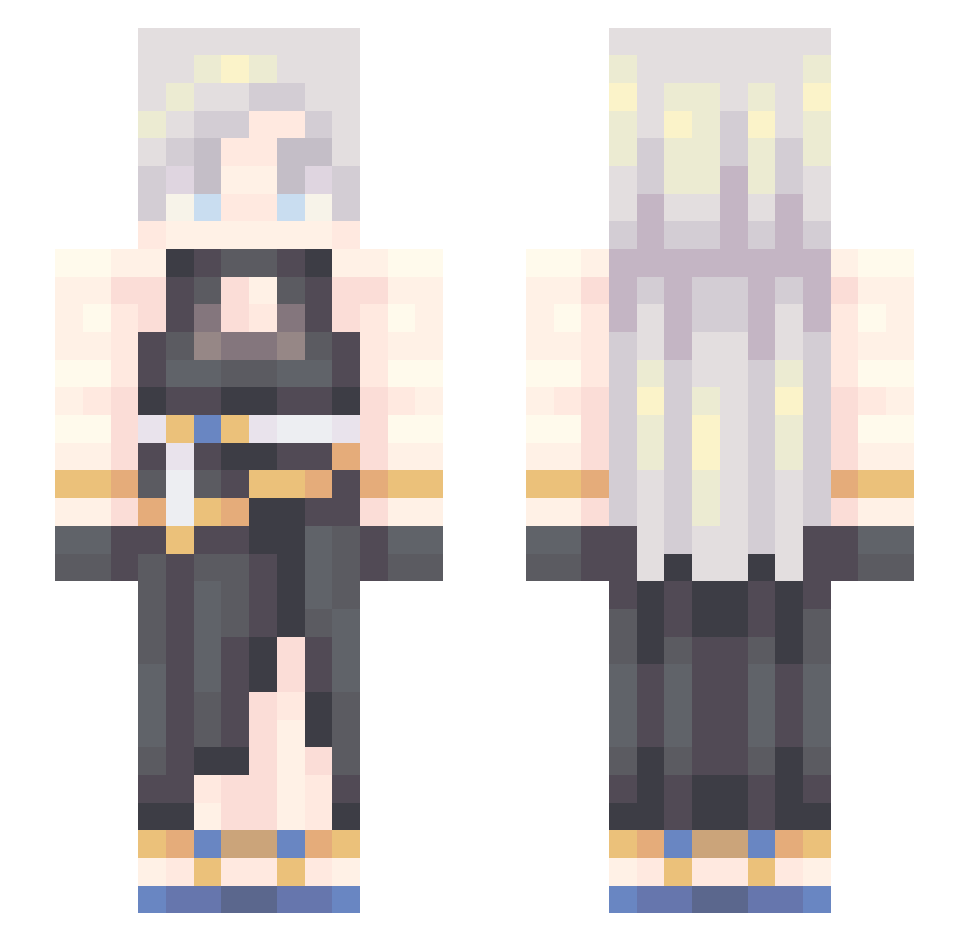 TStark27 Minecraft skin, front and back view