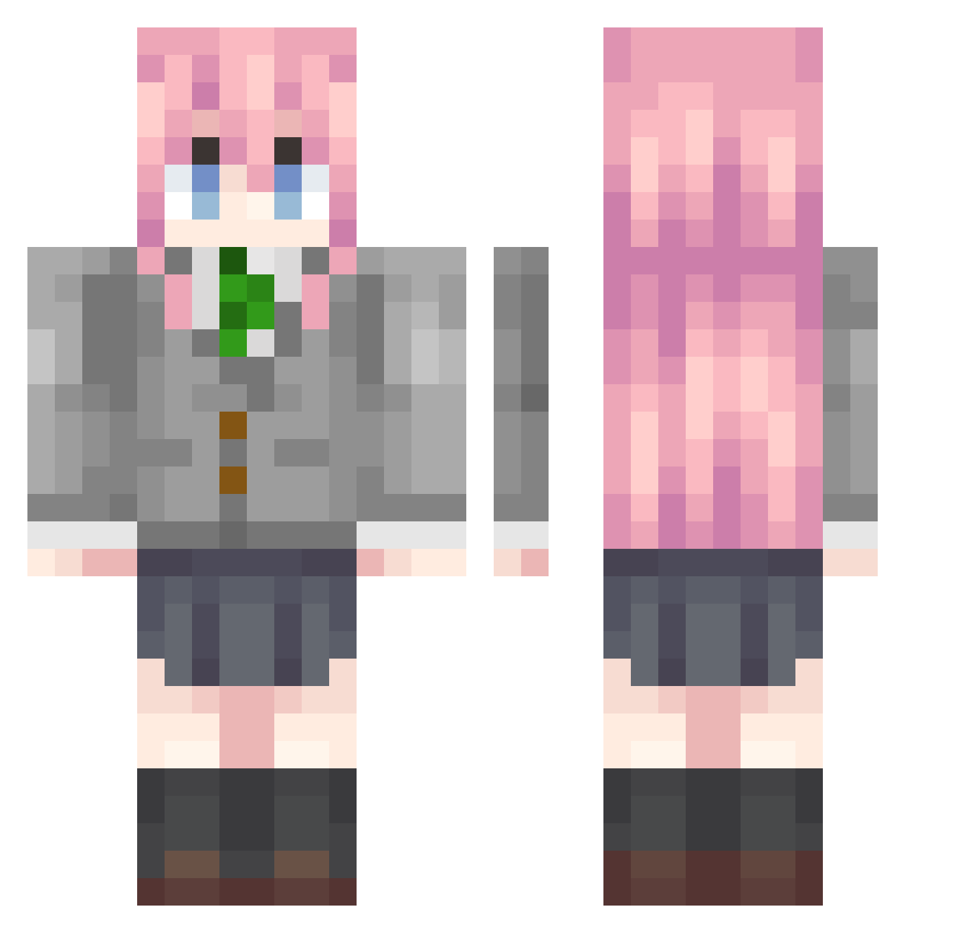 lk55887020 Minecraft skin, front and back view