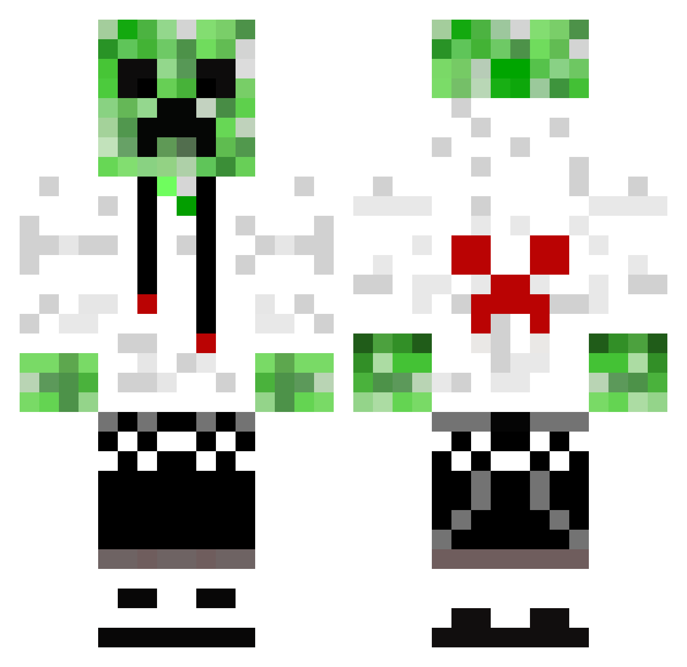 Glynnis Minecraft skin, front and back view