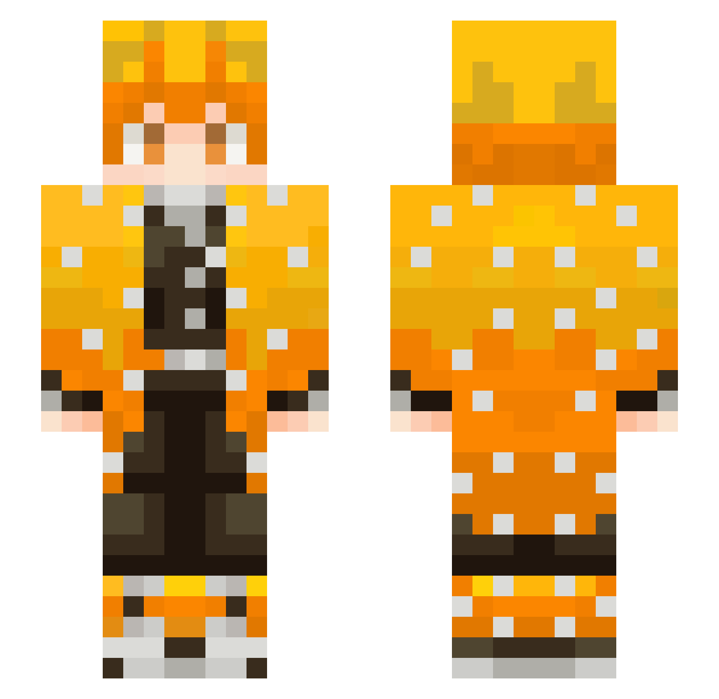 S1mos Minecraft skin, front and back view