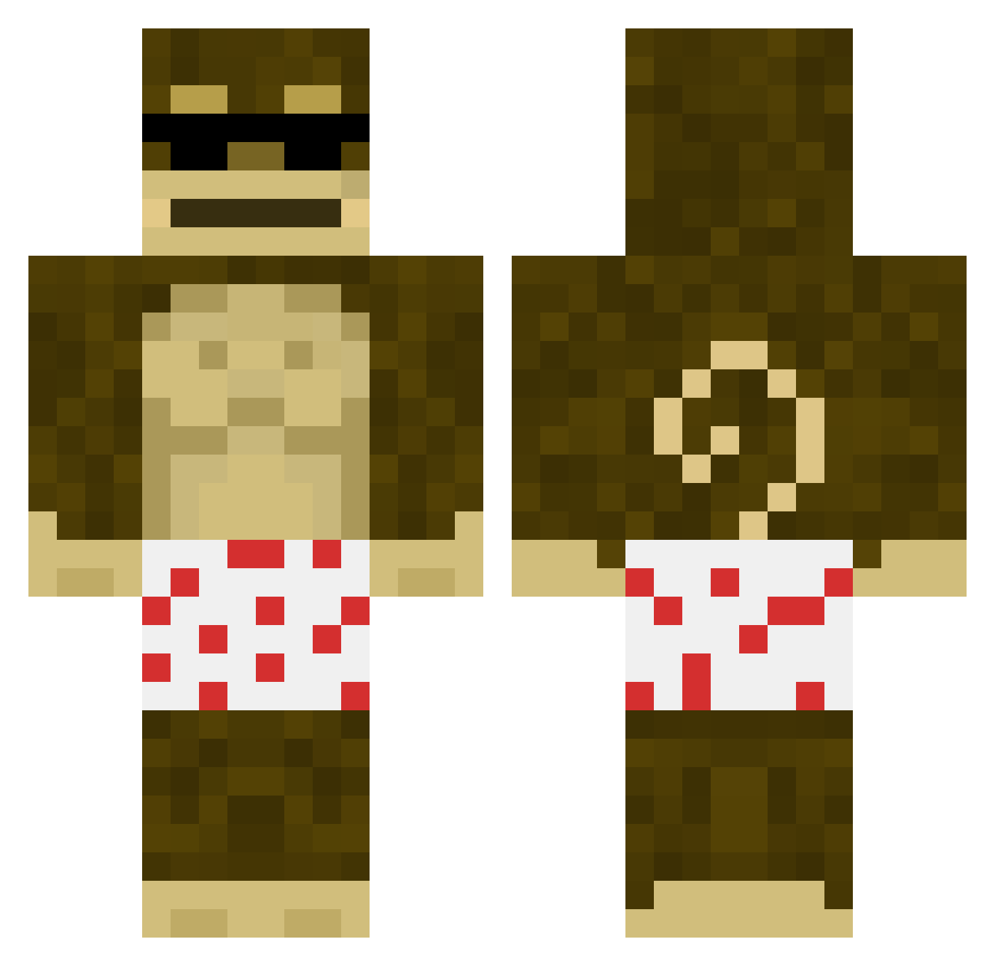 Mrkwa Minecraft skin, front and back view