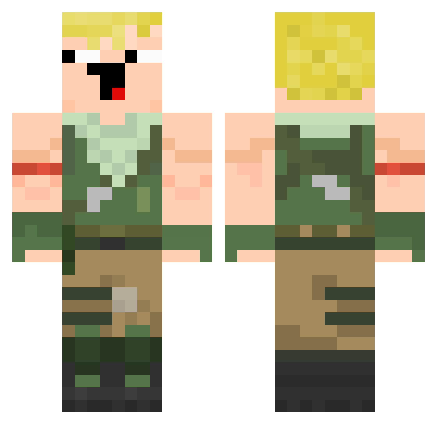 SantieClause1314 Minecraft skin, front and back view