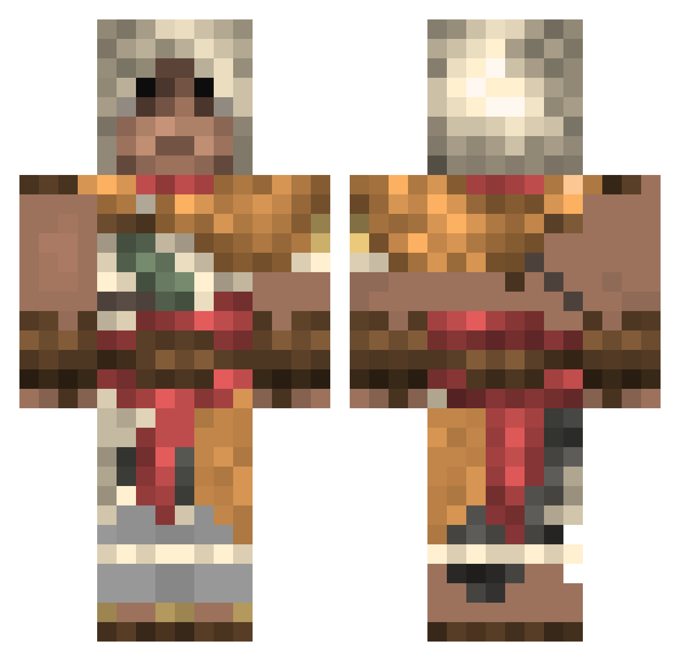 Dragon_IV Minecraft skin, front and back view