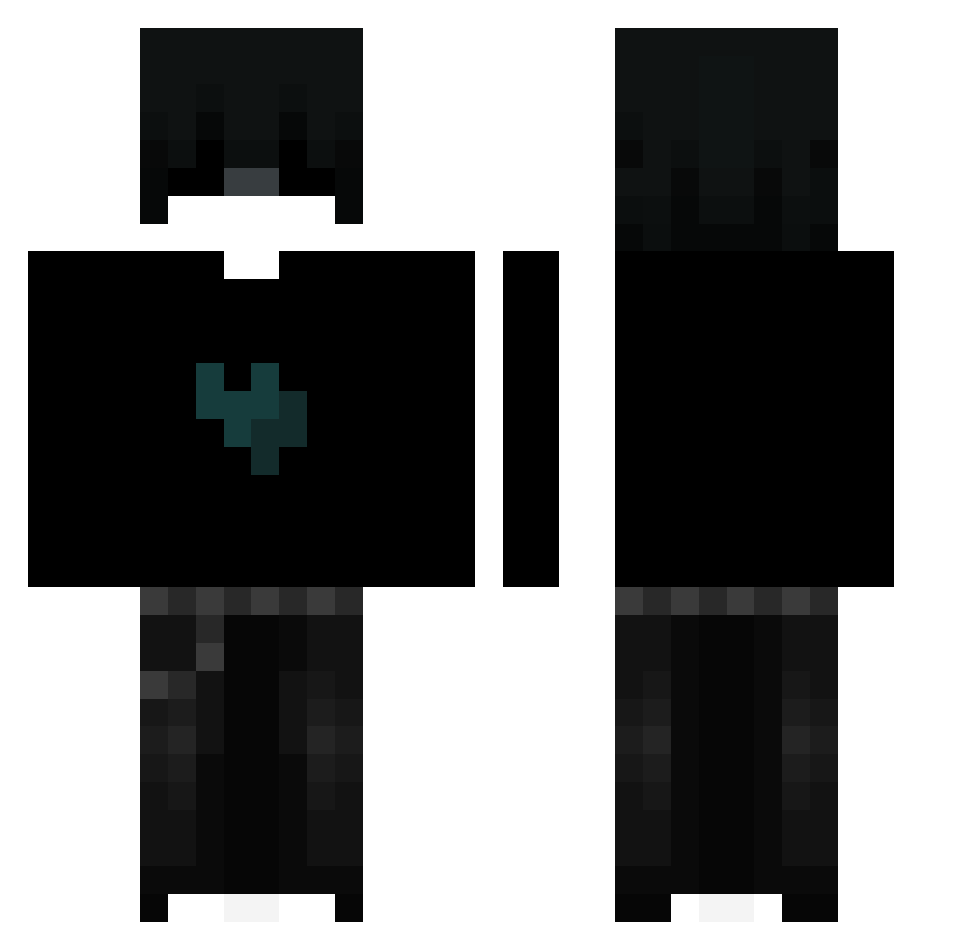 RyUur Minecraft skin, front and back view