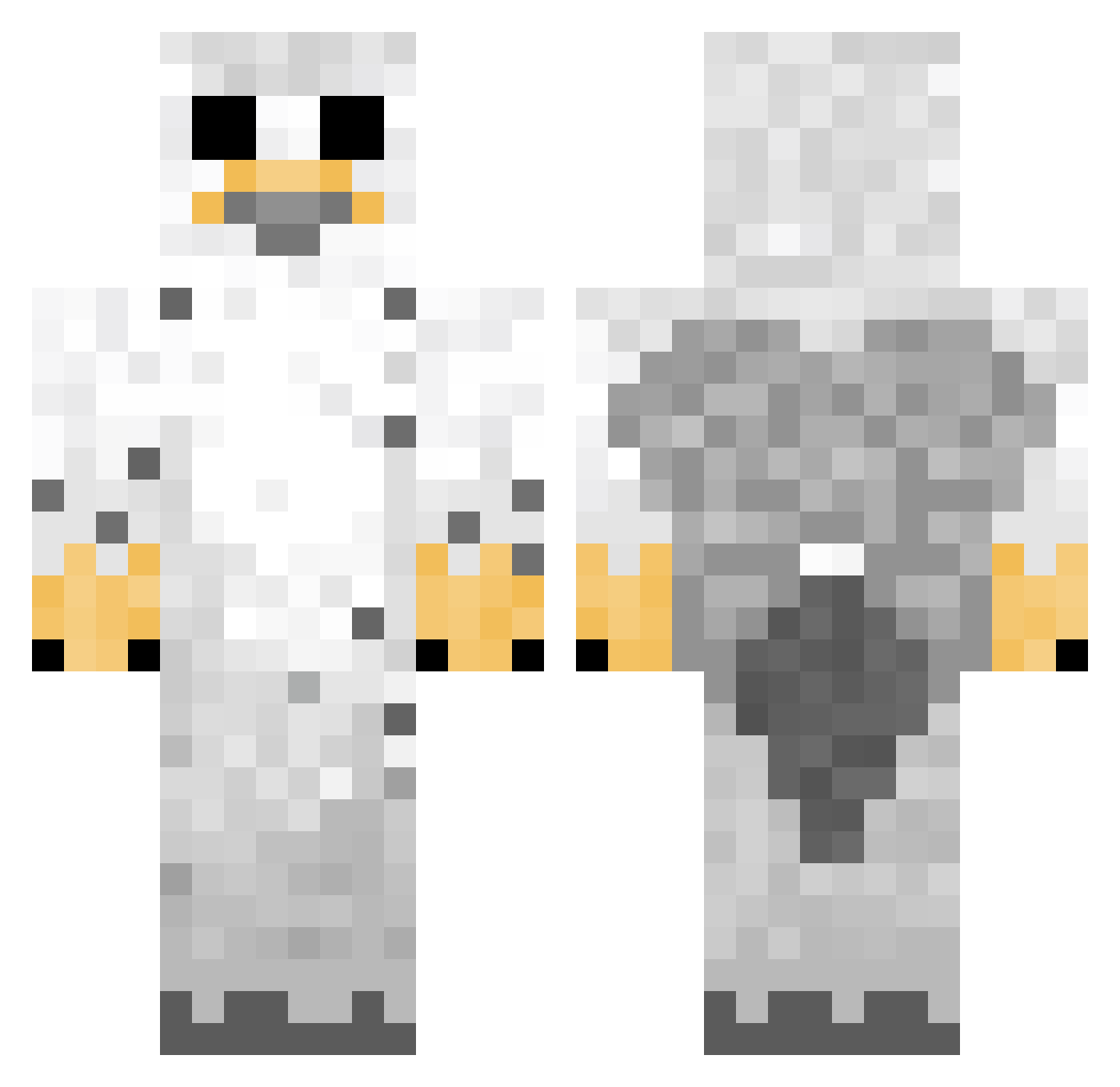 CerealDoge Minecraft skin, front and back view