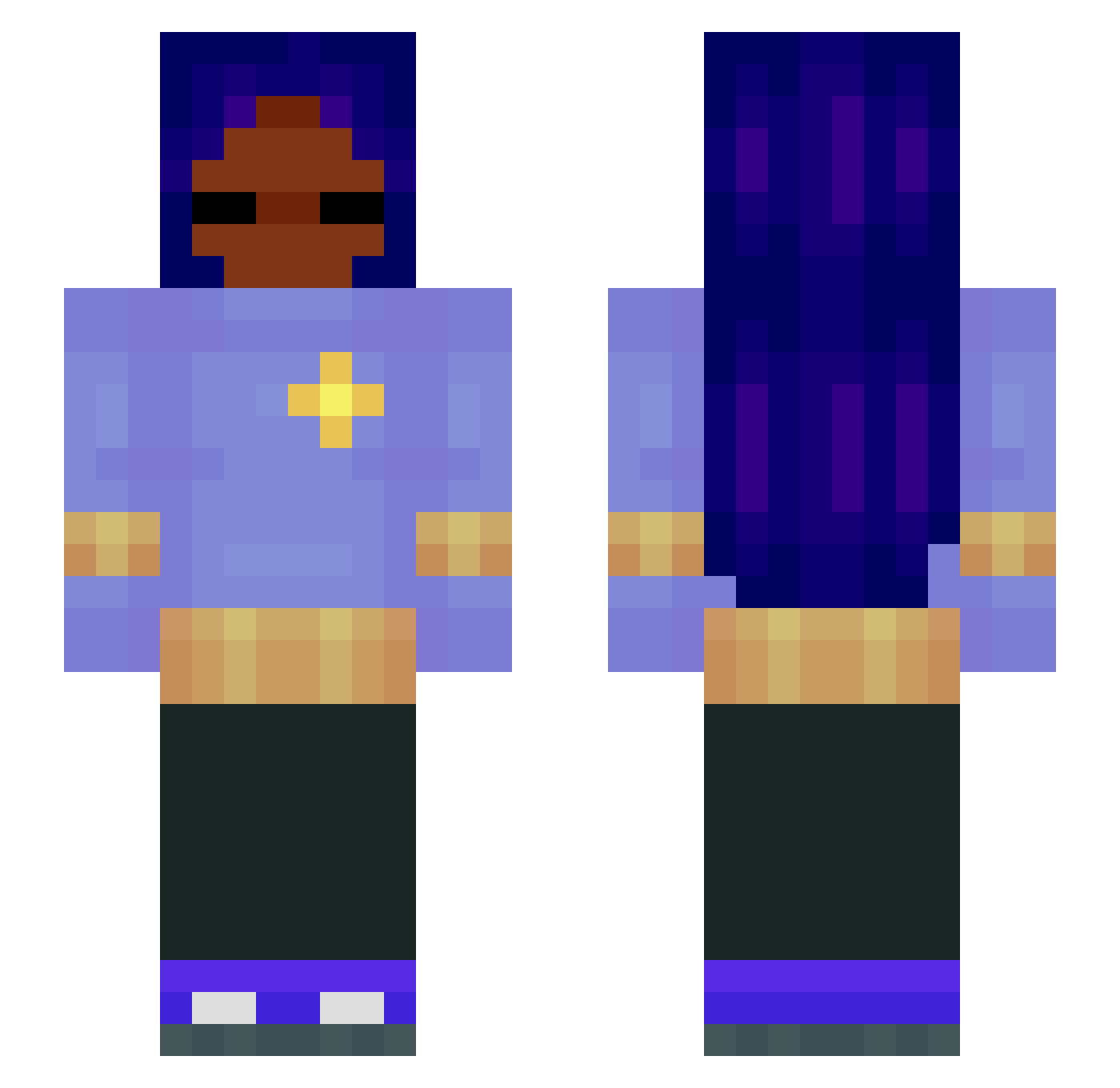 setsketch Minecraft skin, front and back view