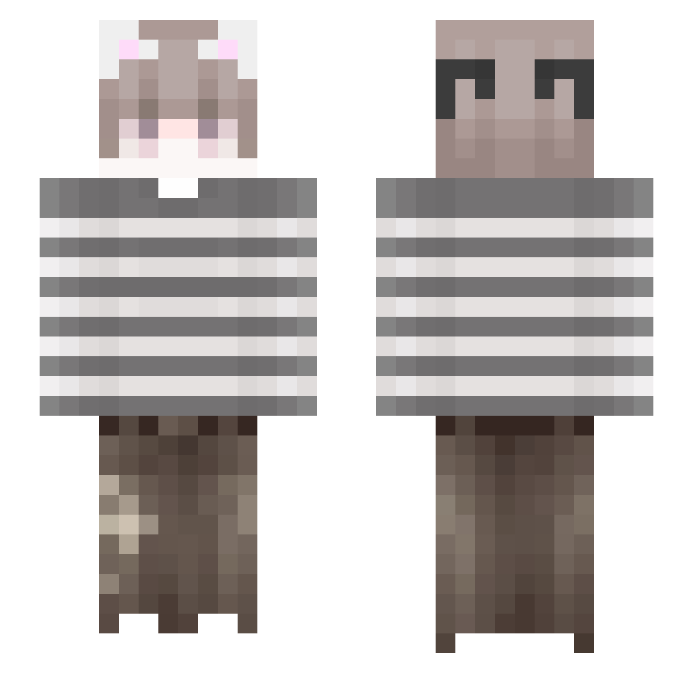 SakulLukas Minecraft skin, front and back view