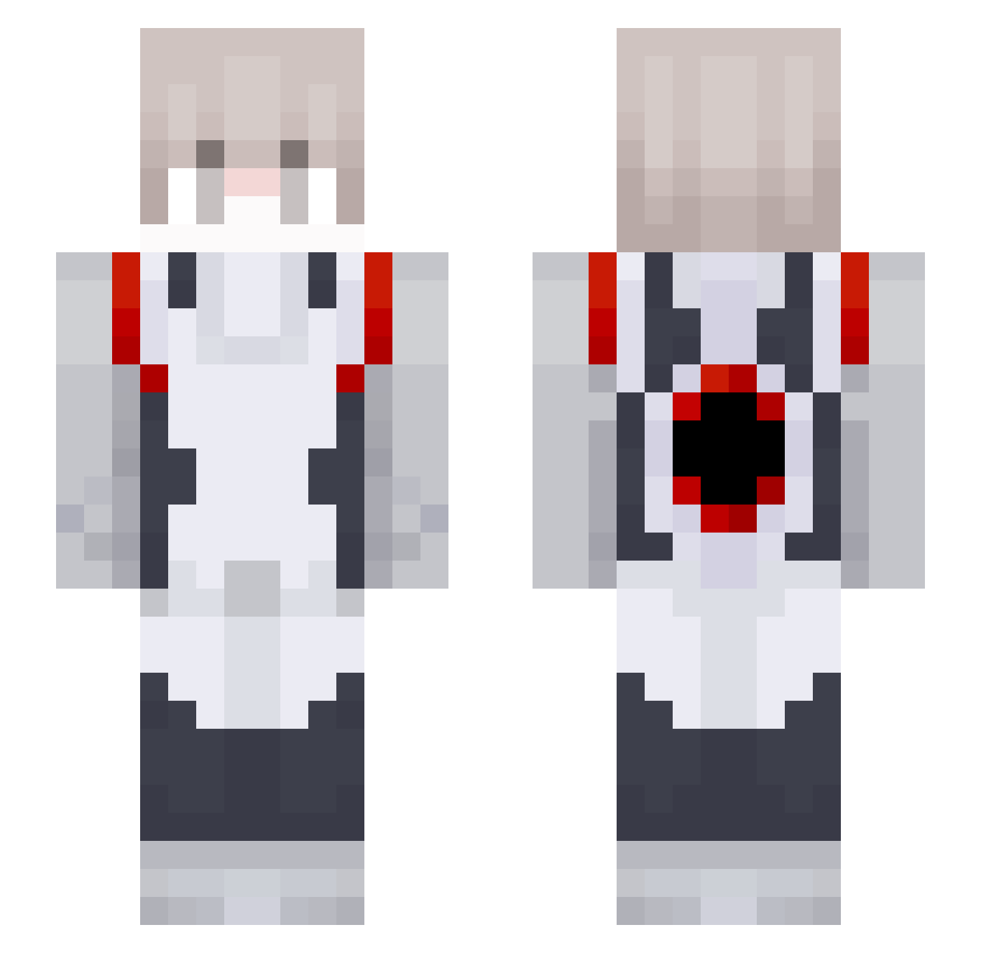 quaisar Minecraft skin, front and back view