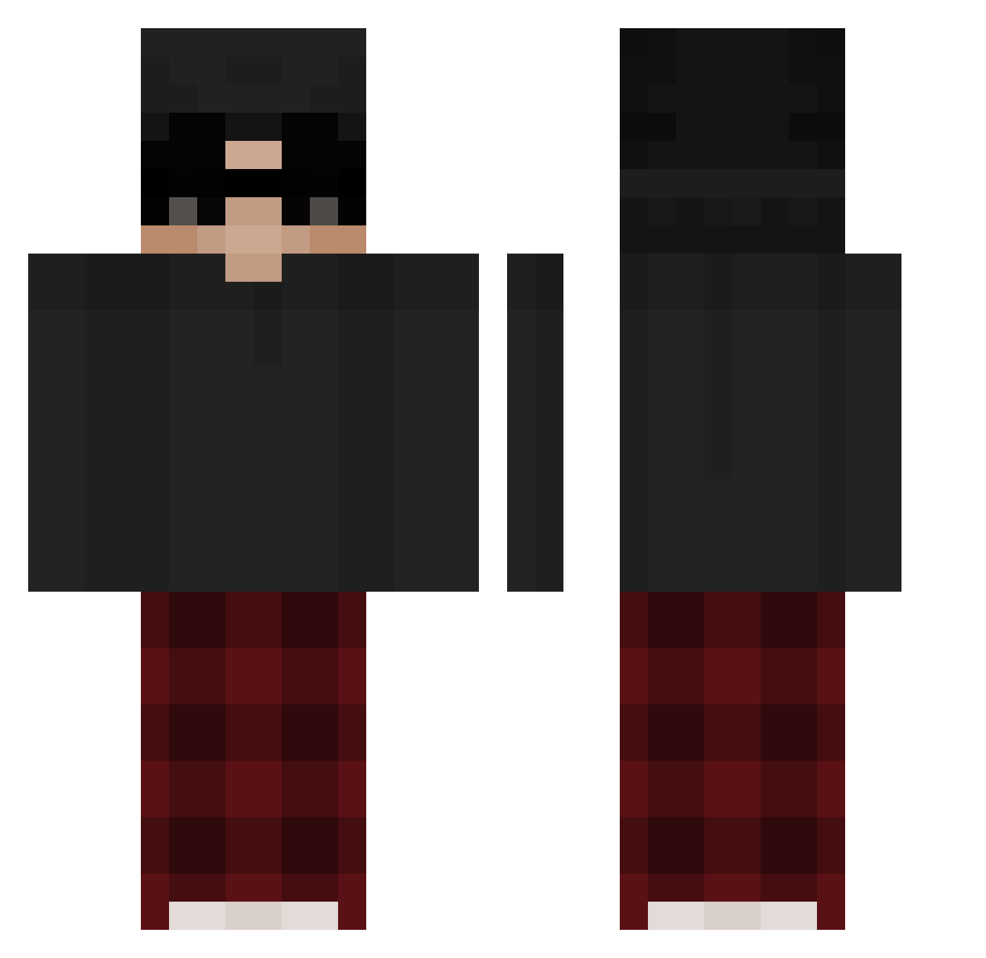 streel41k Minecraft skin, front and back view