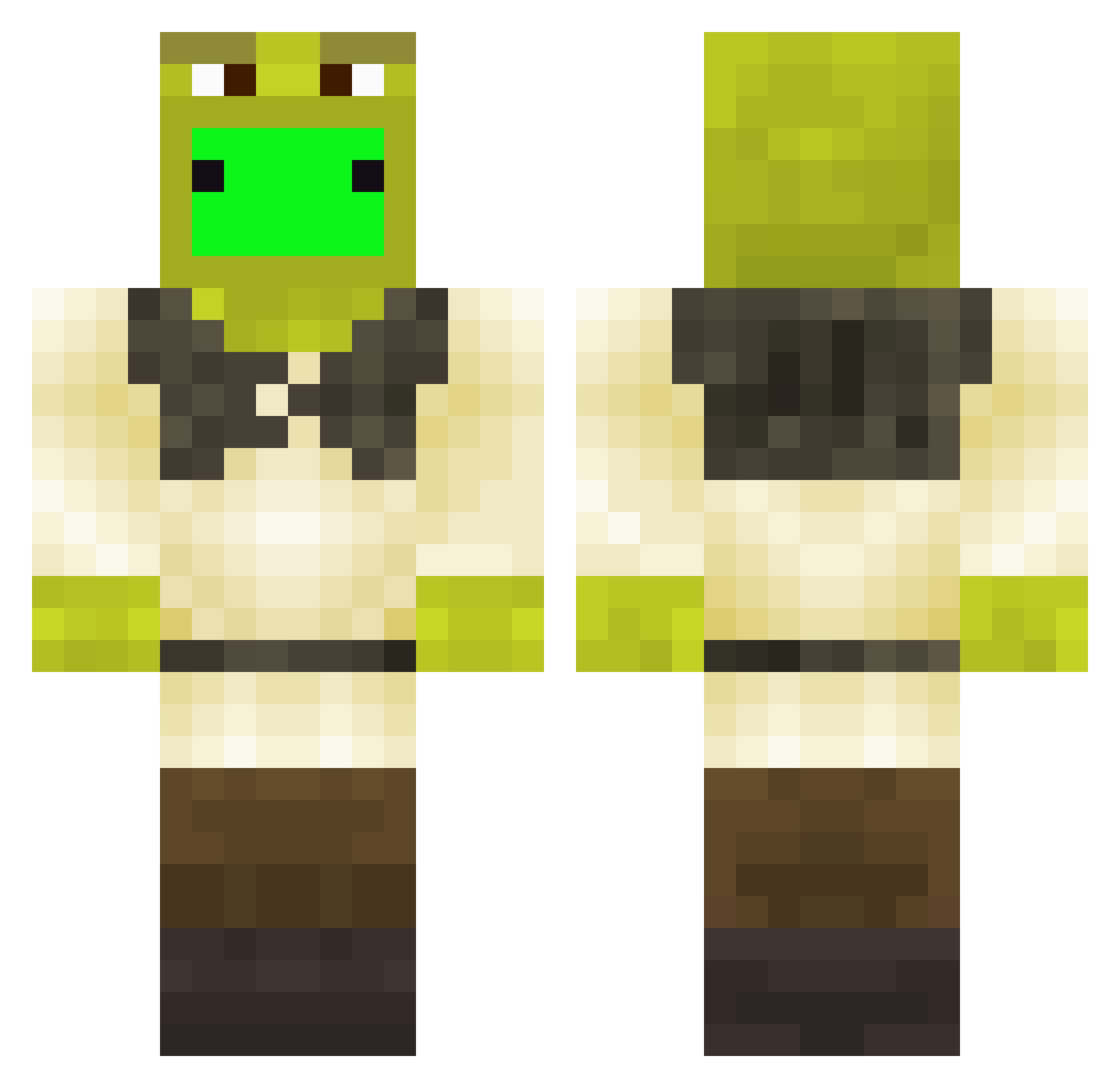 VaryJerry Minecraft skin, front and back view
