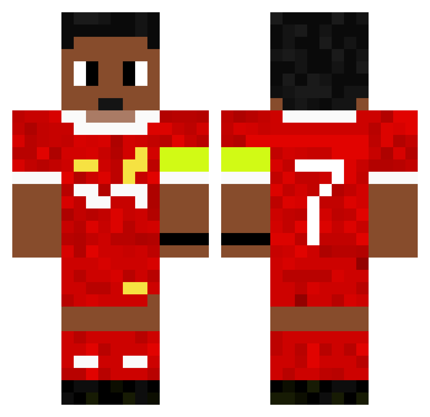 WhosHusam Minecraft skin, front and back view