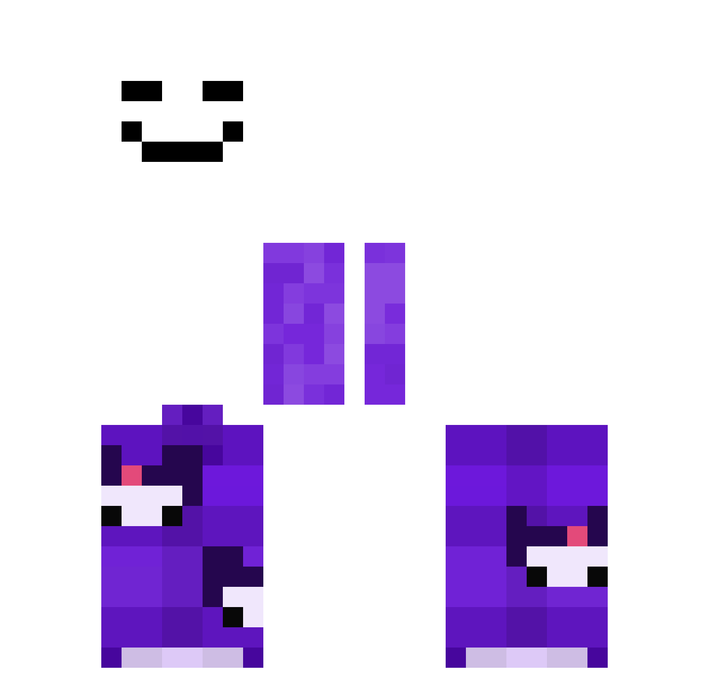 Mingordaso Minecraft skin, front and back view