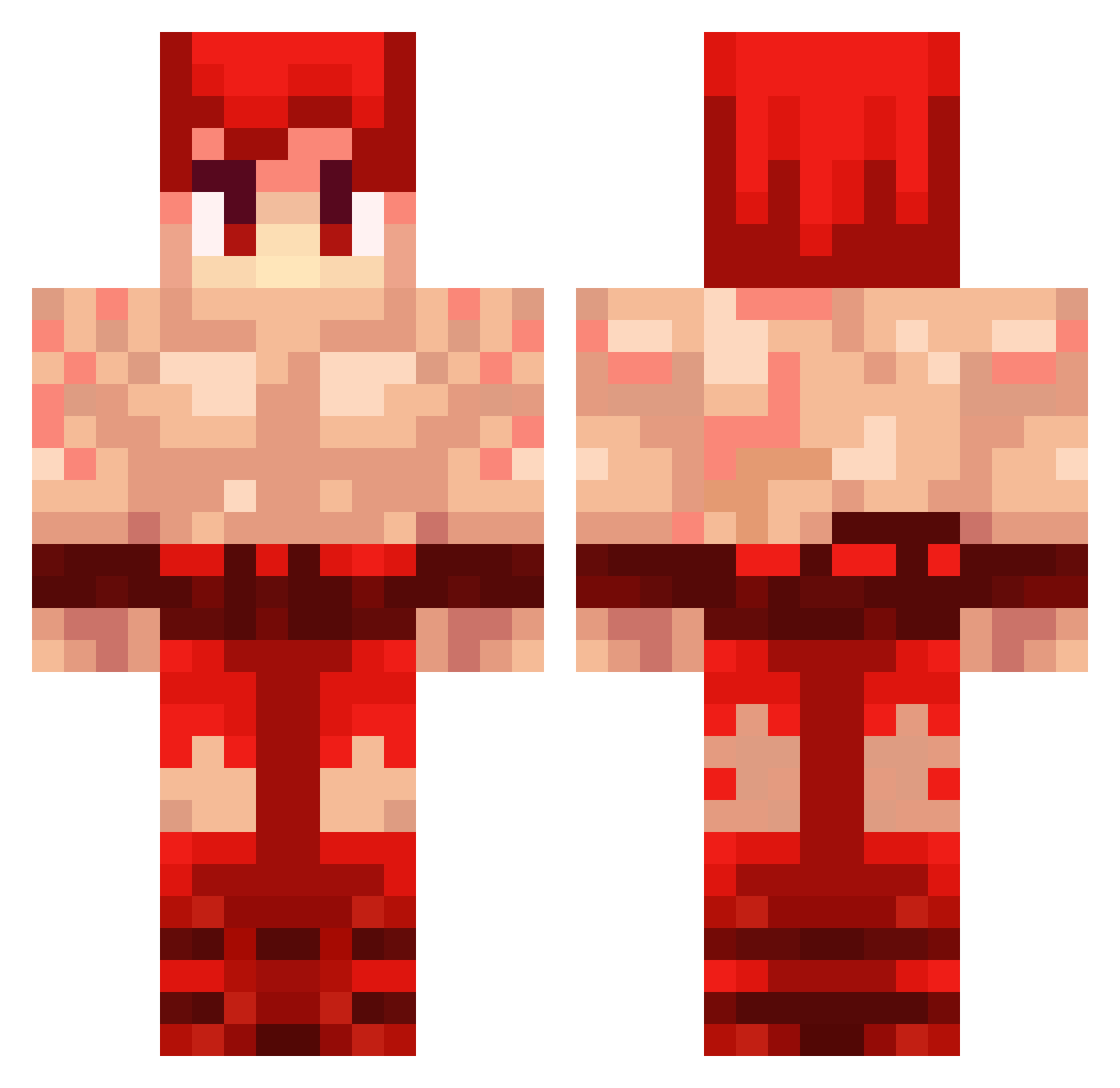 yulv Minecraft skin, front and back view