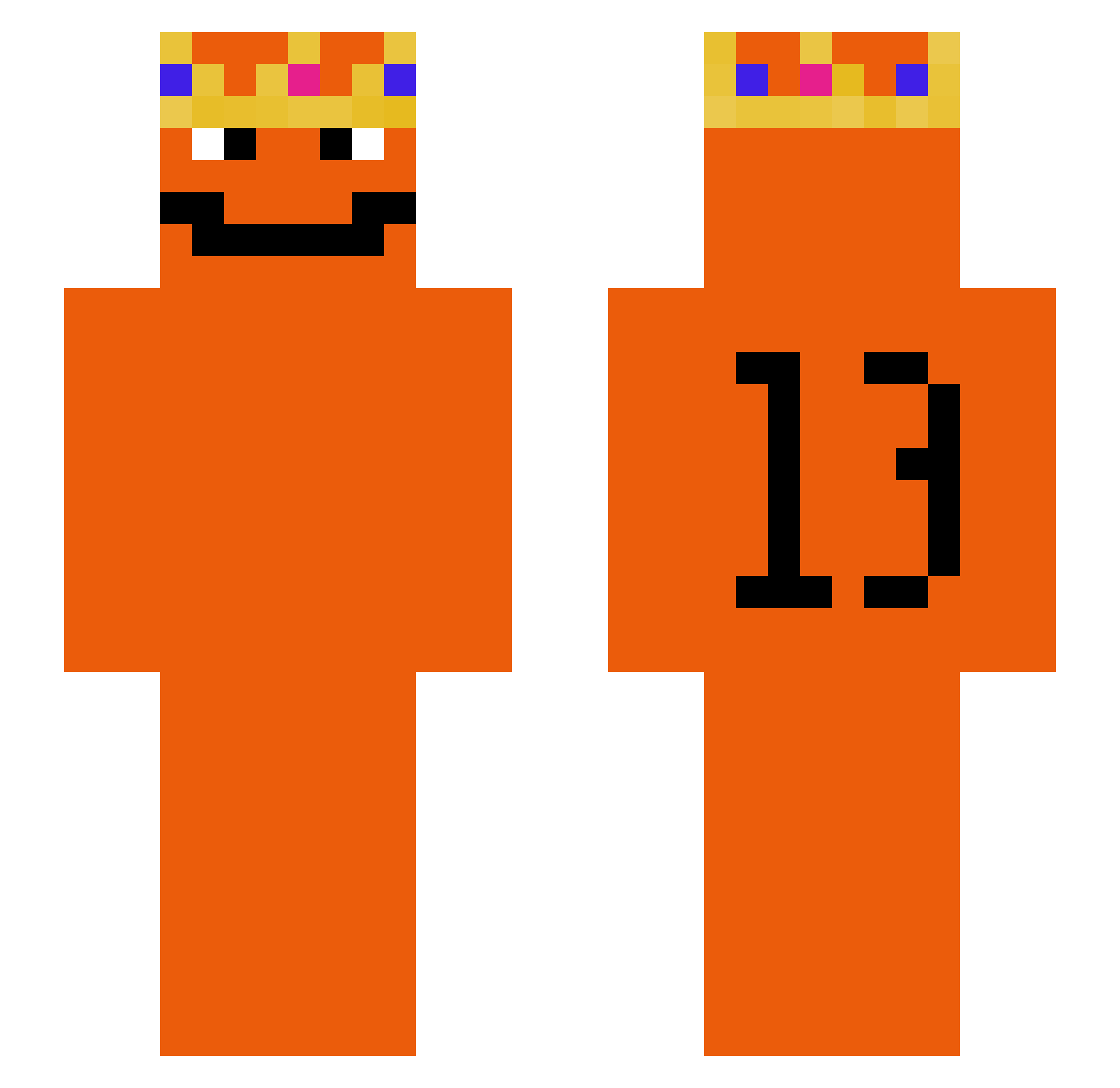 _fafla_ Minecraft skin, front and back view