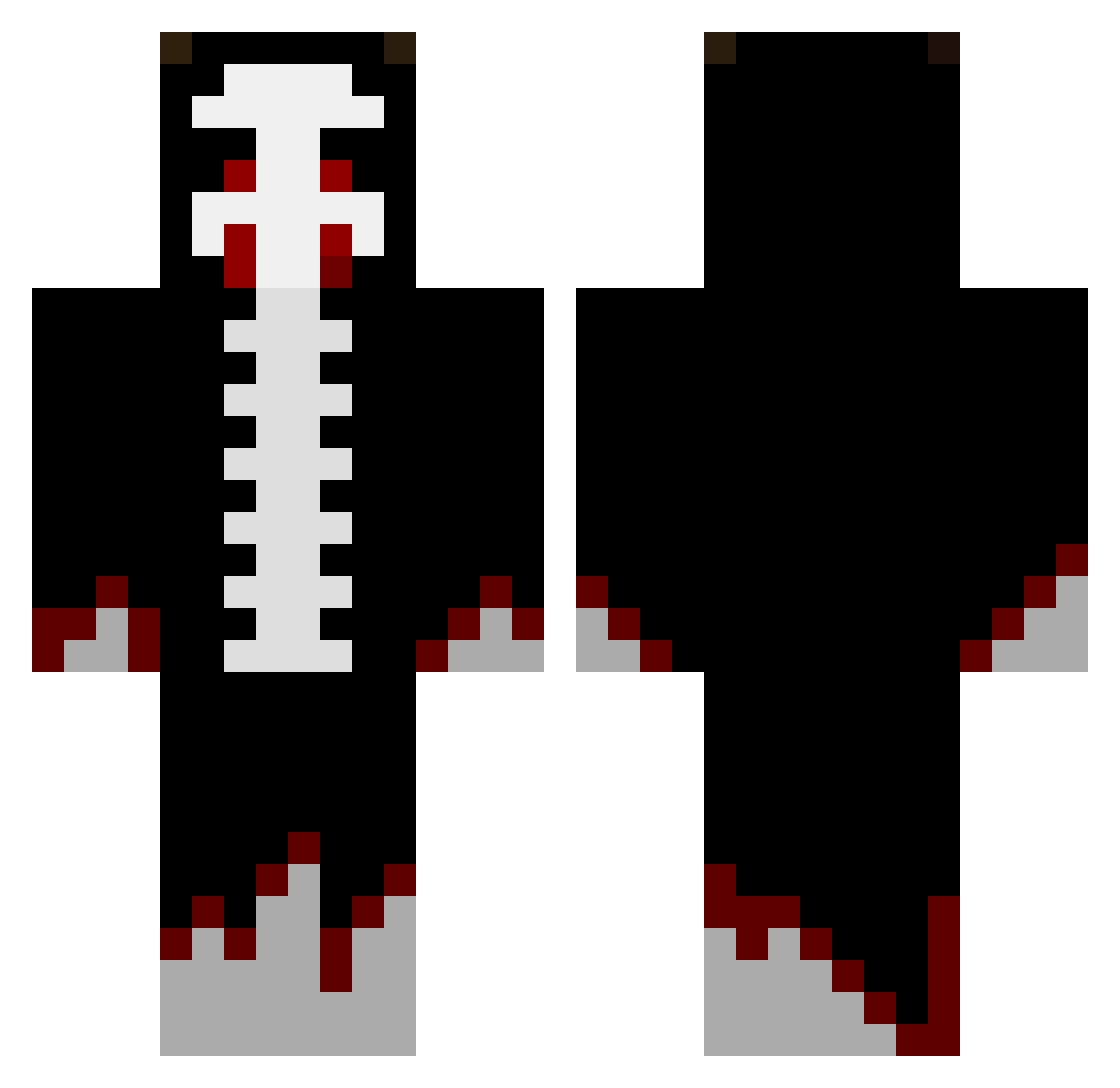 zuuzi Minecraft skin, front and back view