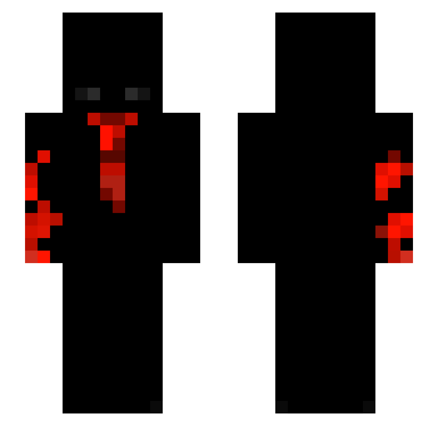 r3ignR Minecraft skin, front and back view