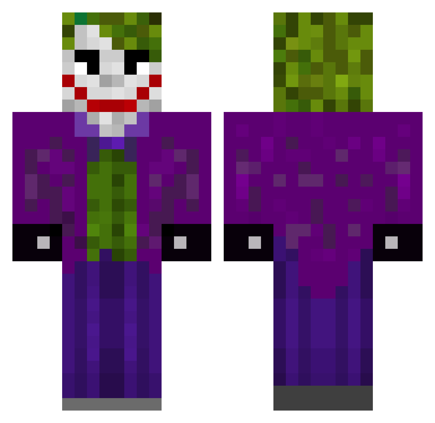 WillCheats Minecraft skin, front and back view