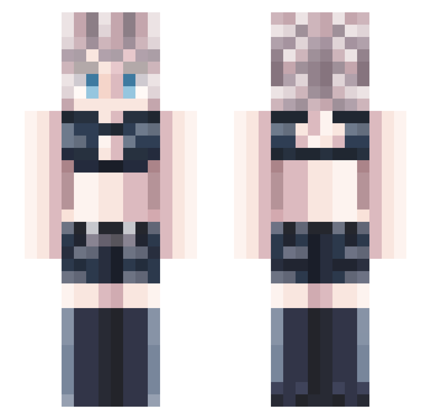 NGC_yanzz Minecraft skin, front and back view