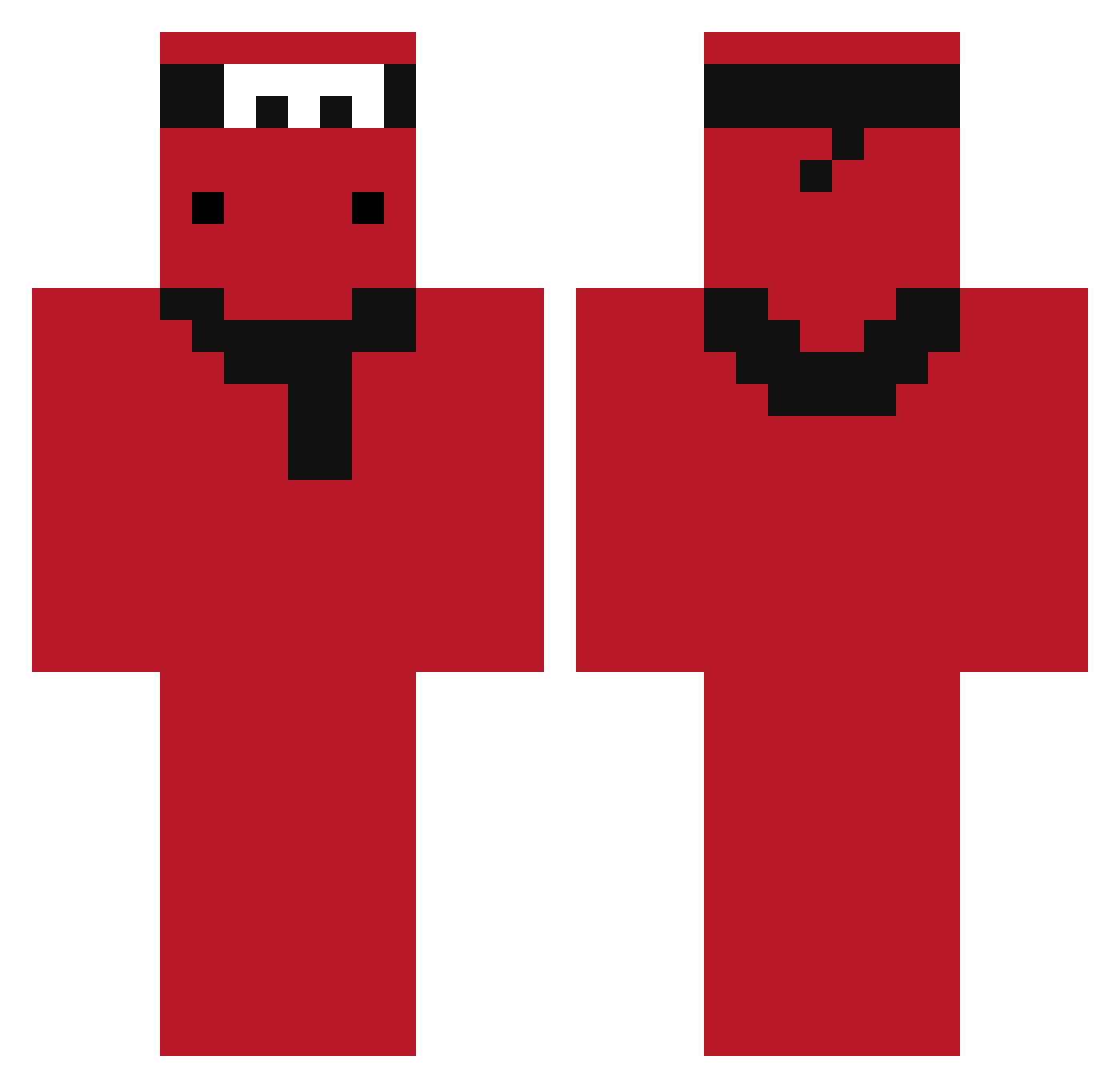 Max3tron Minecraft skin, front and back view