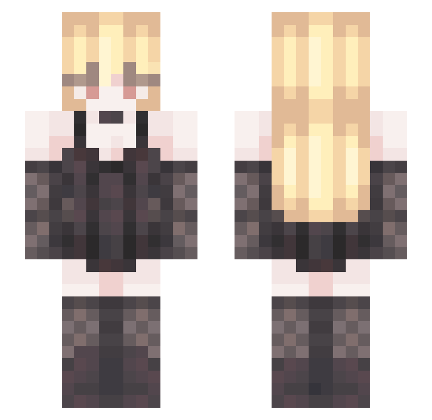 MaximusOriin Minecraft skin, front and back view