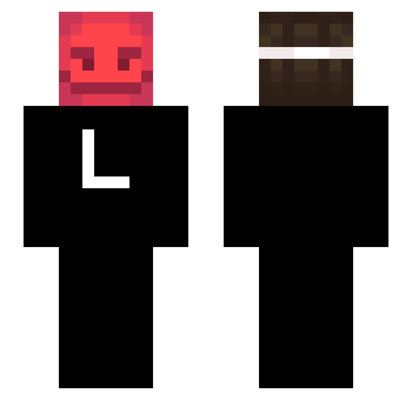 zxoxn Minecraft skin, front and back view