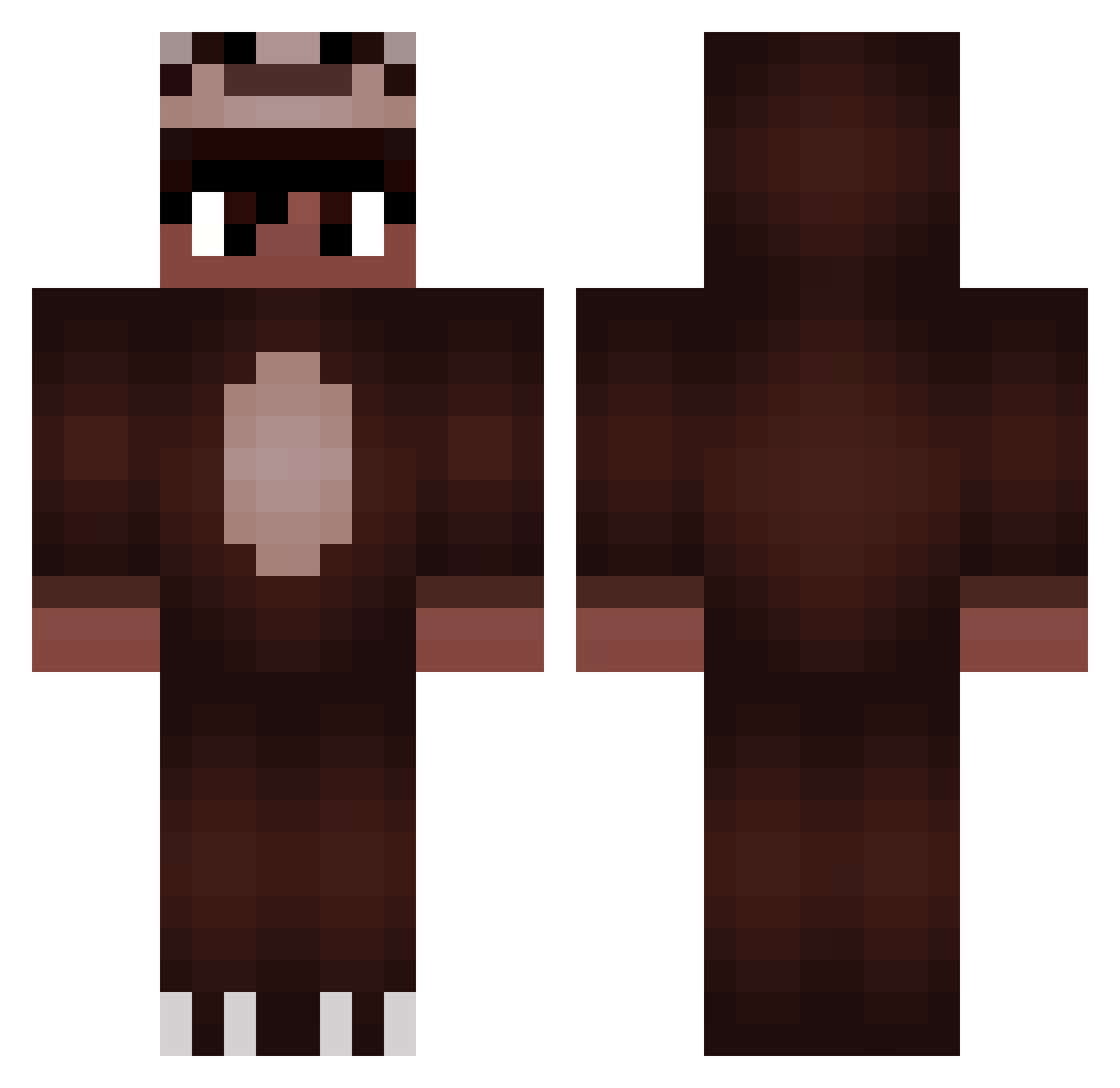 FoxySky_ Minecraft skin, front and back view