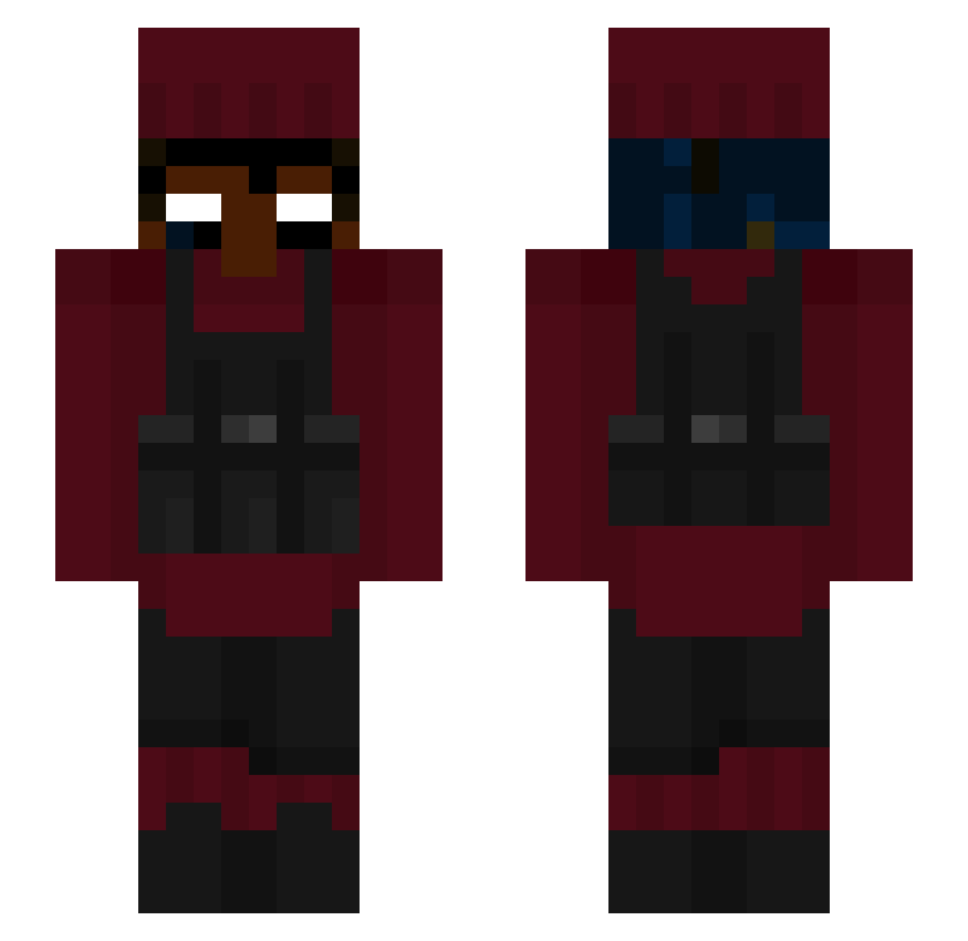 SorryYouUgly Minecraft skin, front and back view