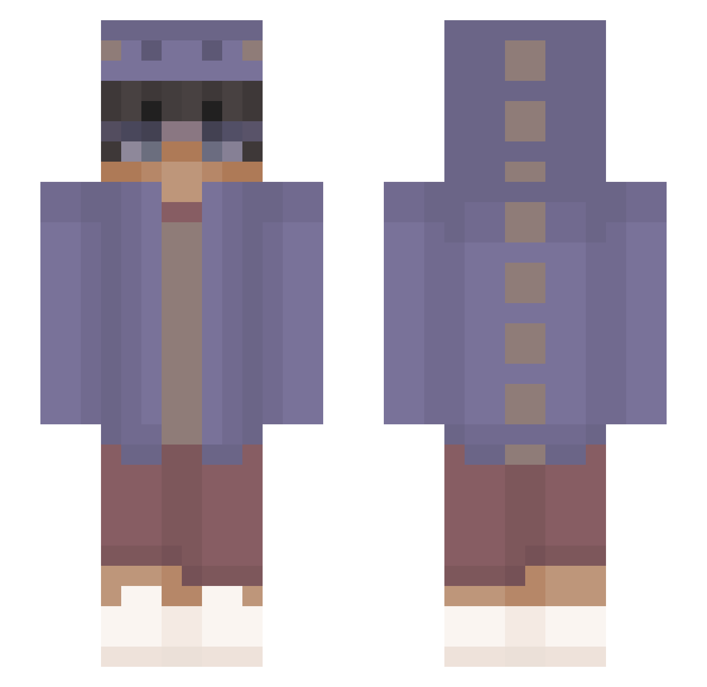 Pedromrtz Minecraft skin, front and back view