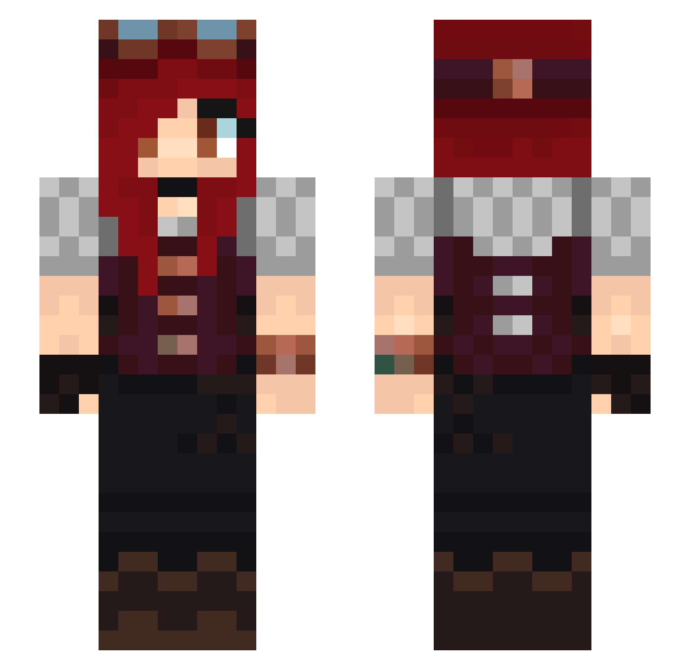 tnoctua Minecraft skin, front and back view