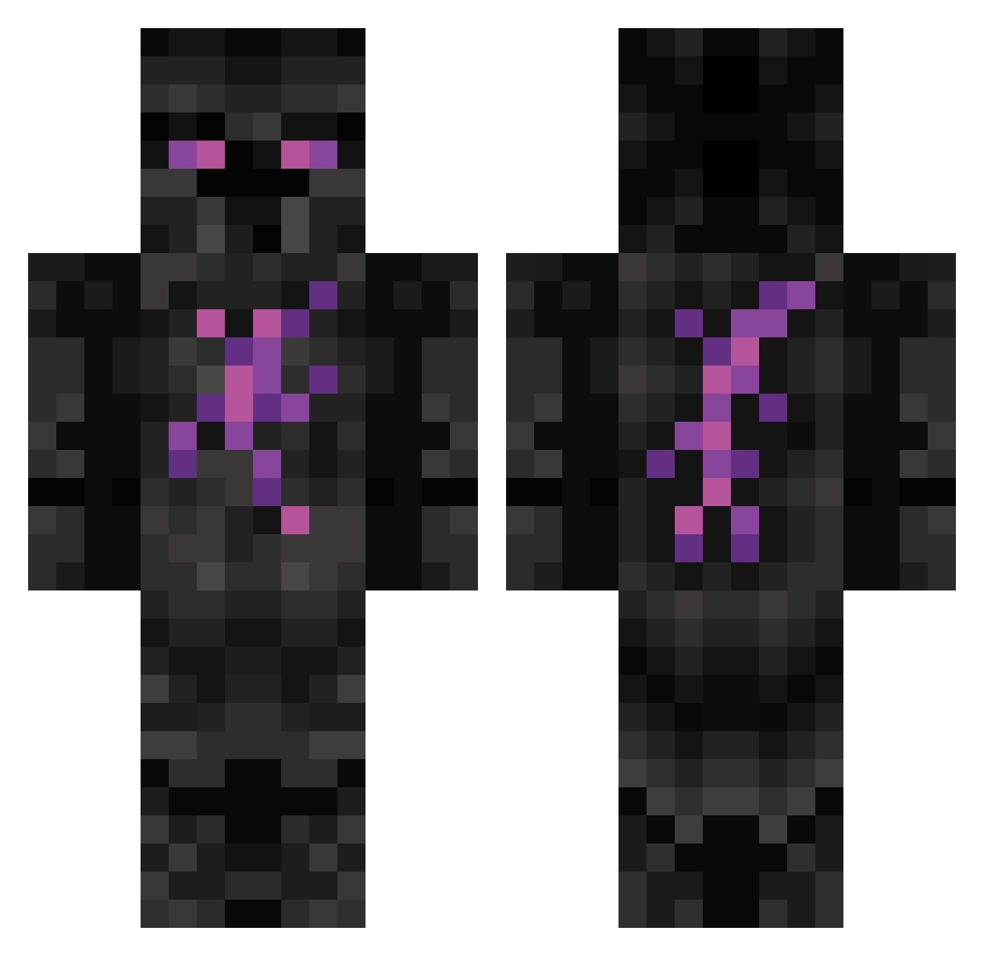 PeachWave412920 Minecraft skin, front and back view